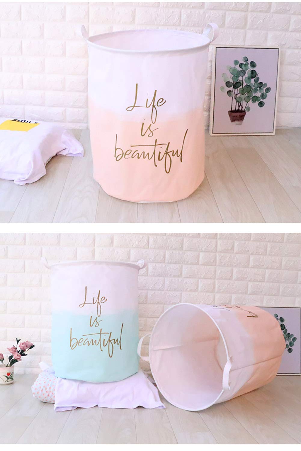 Foldable Laundry Hamper with Drawstring - 20