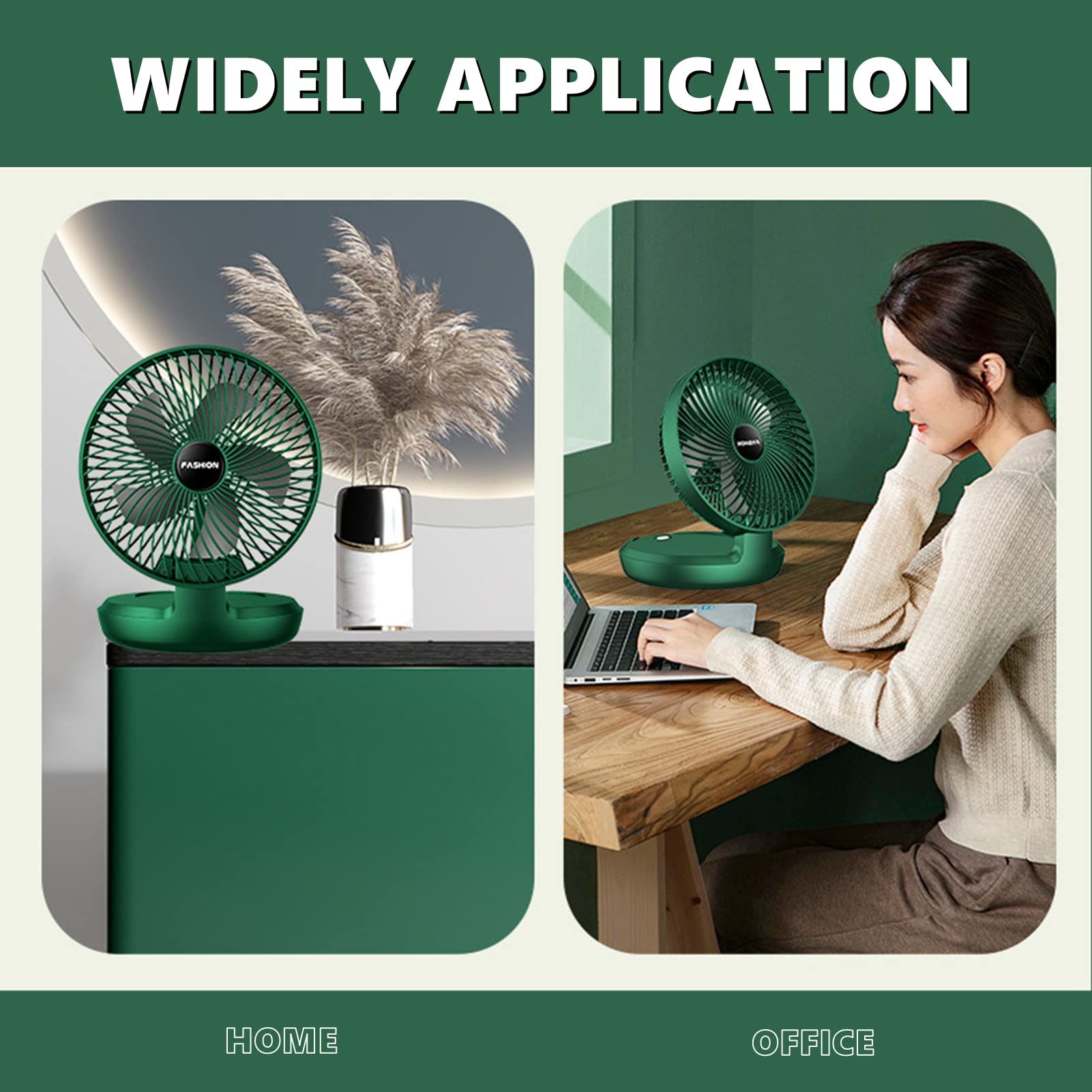 Chchmu 8 Inch USB Desk Fan - Foldable Mini Desktop Fan with 3 Speeds, Adjustable Head & Strong Airflow - Quiet Personal Cooling Fan for Home, Office, Bedroom - Perfect for Work Desks, Nightstands & Study Areas (White)