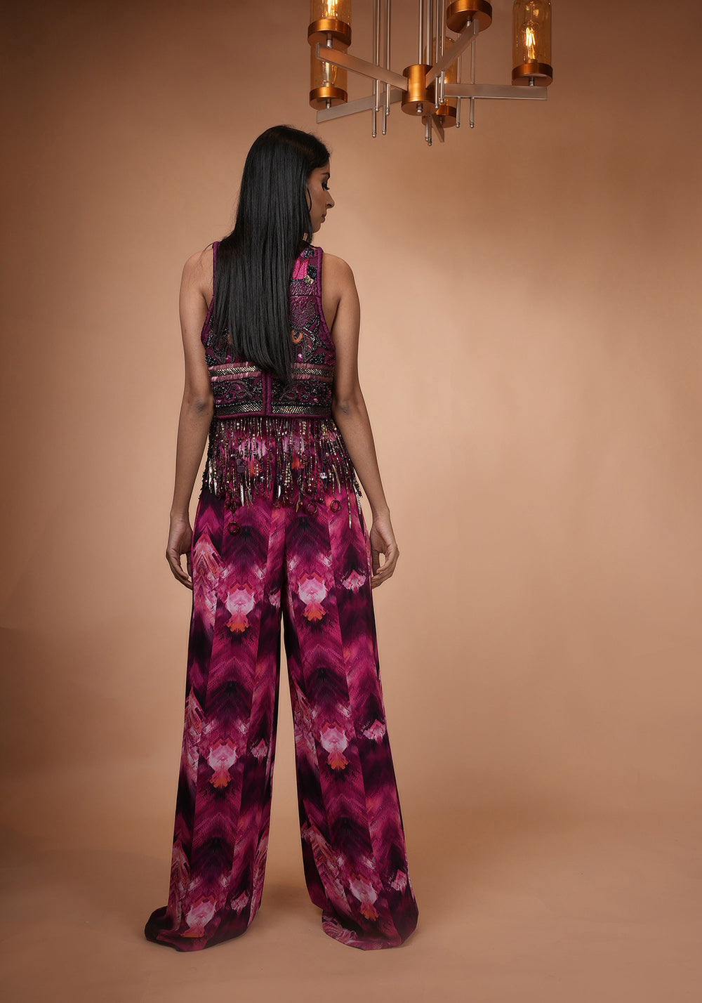Trippy Magenta Jumpsuit for Women - Trendy One Piece Romper with Pockets | Perfect for Music Festivals, Raves & Streetwear Fashion