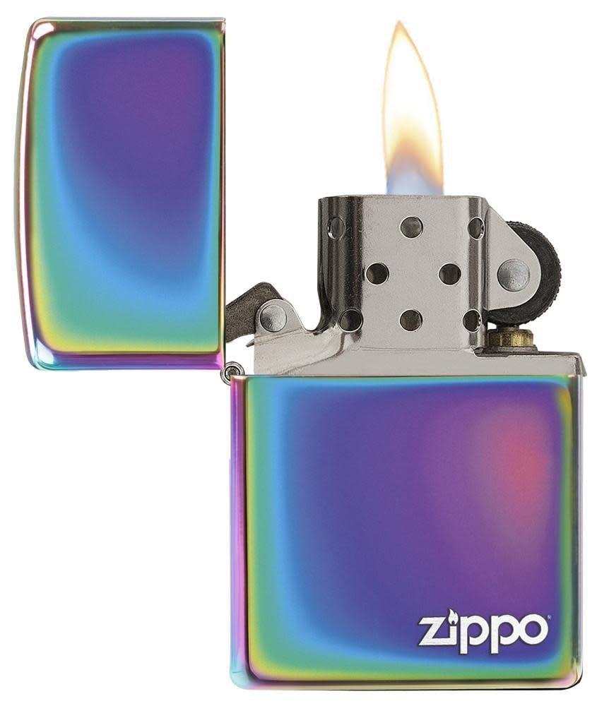 Classic Multi Color Zippo Logo Lighter - Windproof Refillable Metal Lighter for Outdoor Camping, Hiking & Everyday Carry (ECDC)