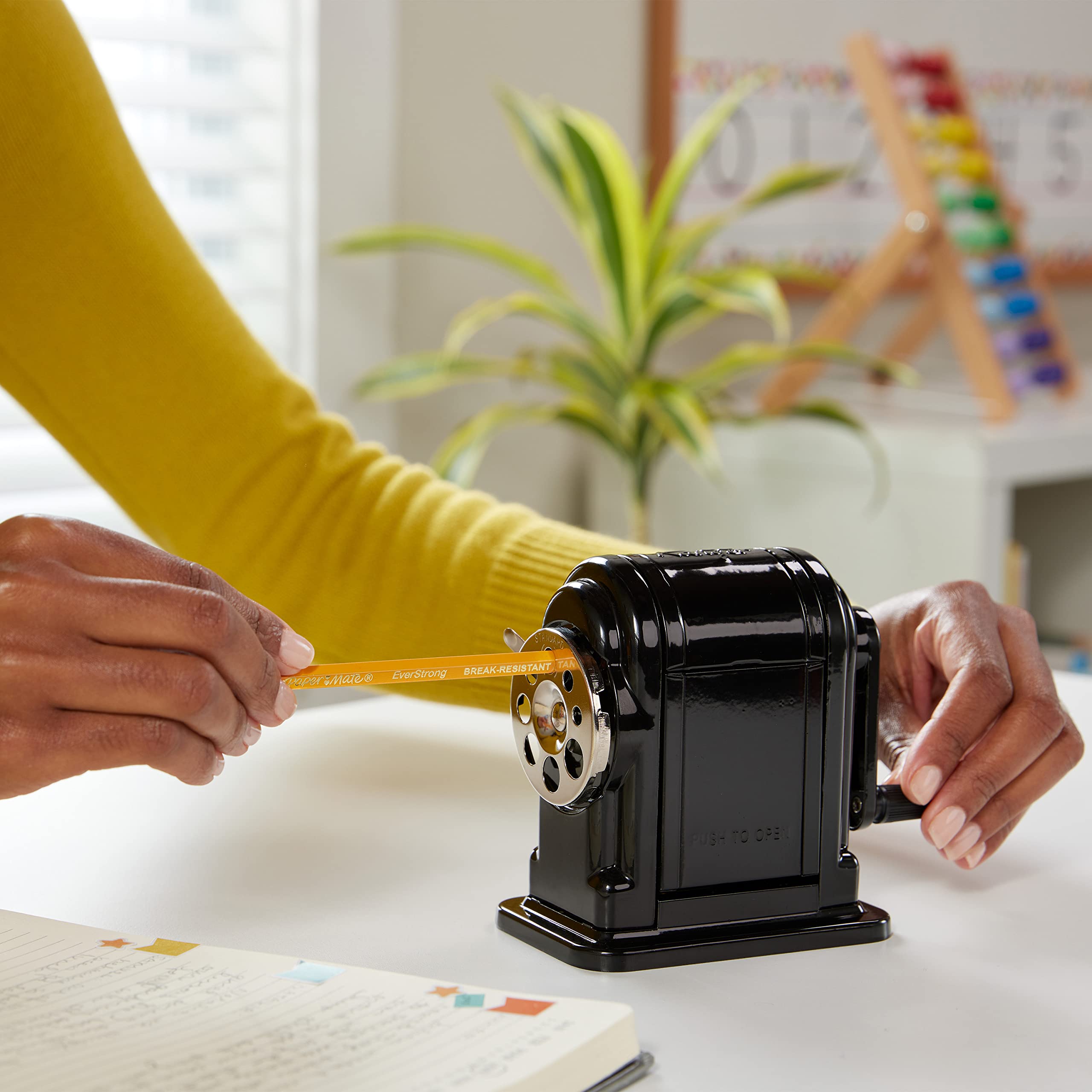 X-ACTO Ranger 55' Manual Pencil Sharpener - Heavy Duty Metal Blade, Black - Perfect for Office, School & Art Supplies Organization