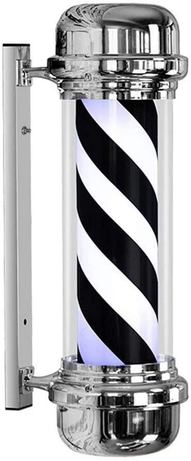 Waterproof LED Outdoor Wall Light for Hair Salon & Barber Shop - 71cm White & Black Decorative Sign - Perfect for Storefronts, Entrances & Outdoor Decor