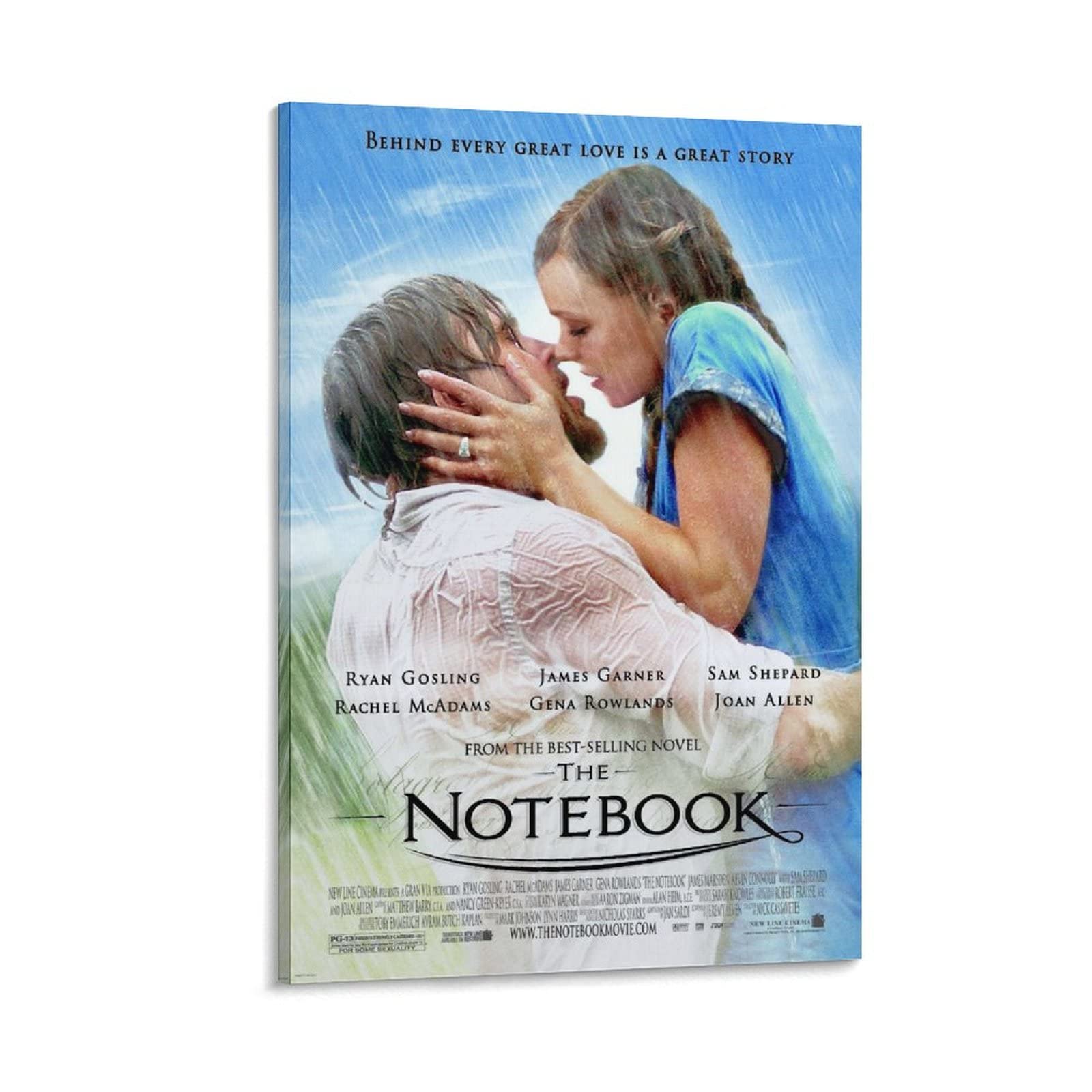 The Notebook Movie Poster - Premium Canvas Wall Art Print (24x36 Inches, 60x90cm) for Living Room & Bedroom Decor - Perfect for Romantic Home Theater & Gift Ideas
