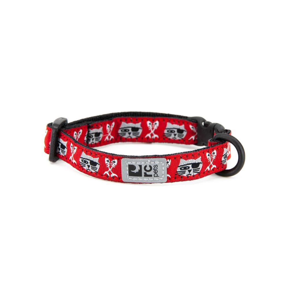 RC Pets Kitty Breakaway Cat Collar - Adjustable Safety Collar for Cats with Bell & ID Tag | Pirate Themed Pet Accessories for Indoor/Outdoor Use