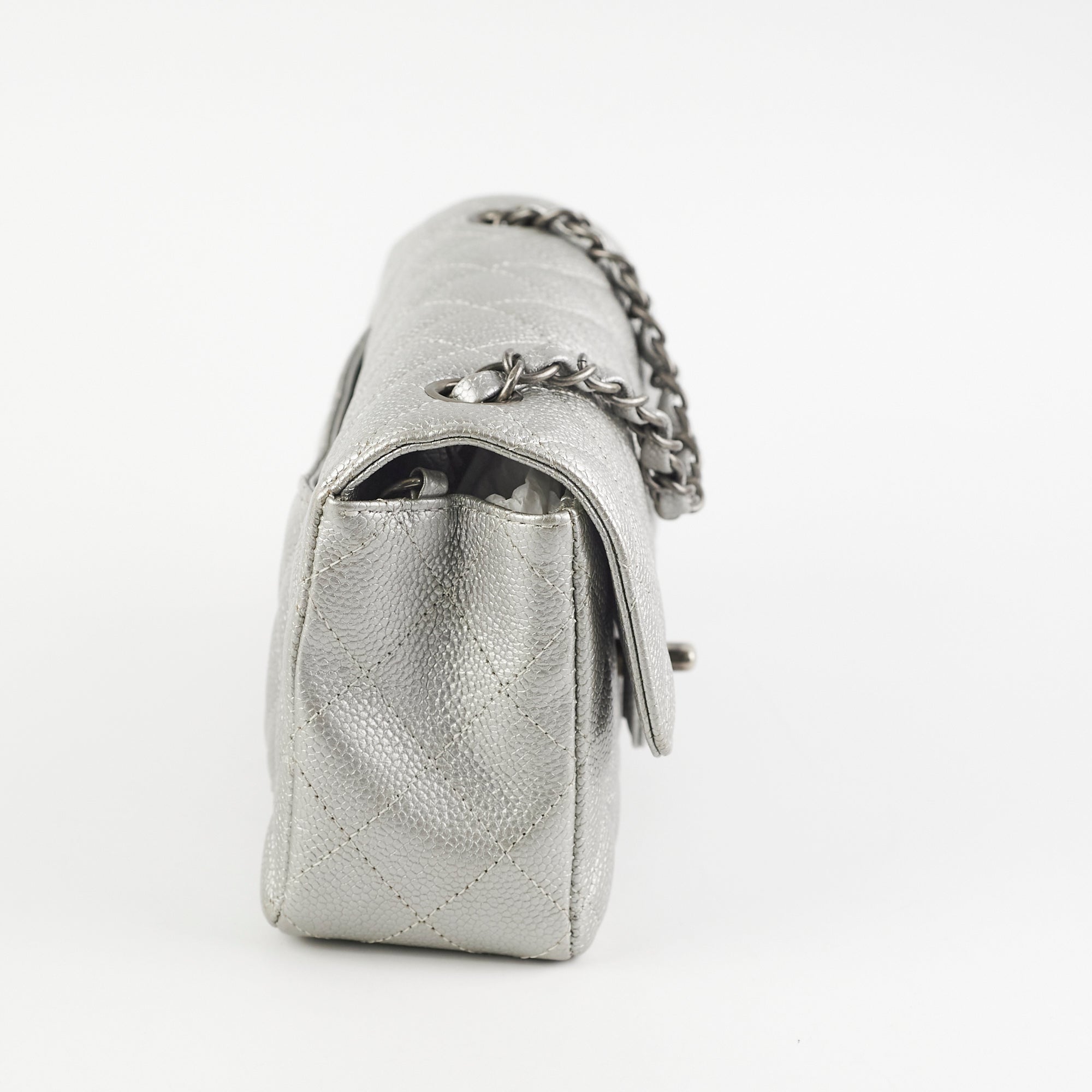 Chanel Mini Rectangular Caviar Silver Handbag - Luxury Designer Crossbody Bag for Women | Perfect for Evening Parties, Date Nights & Special Occasions