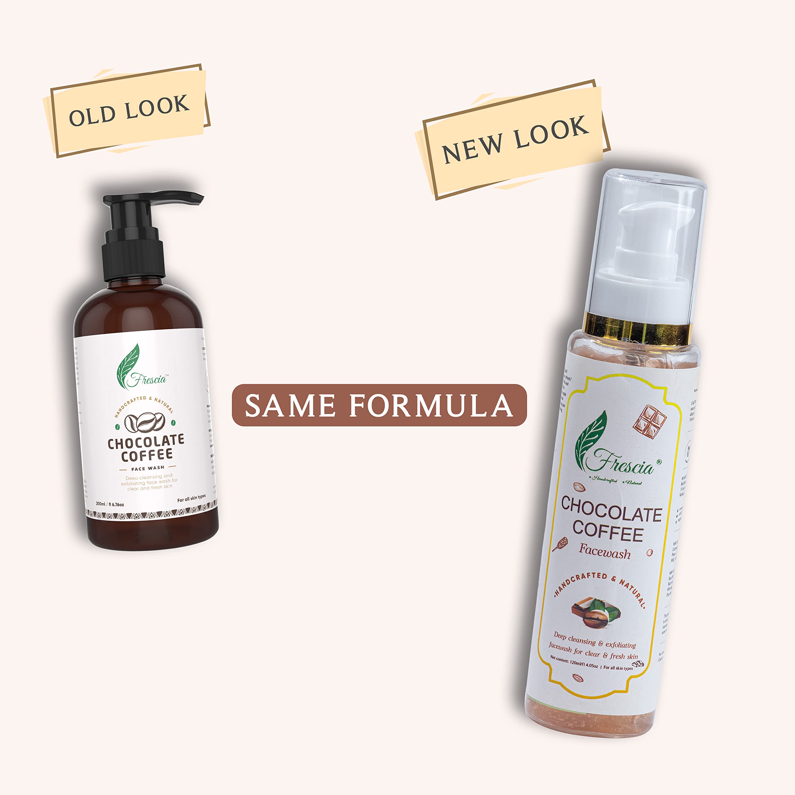 Frescia Chocolate Coffee Face Wash - Gentle Deep Cleansing & Exfoliating for Oily & Acne-Prone Skin | Natural Sulfate-Free & Paraben-Free Formula | Reduces 99.9% Pimple-Causing Bacteria | 120ml for Daily Skincare Routine | Perfect for Morning & Night Use