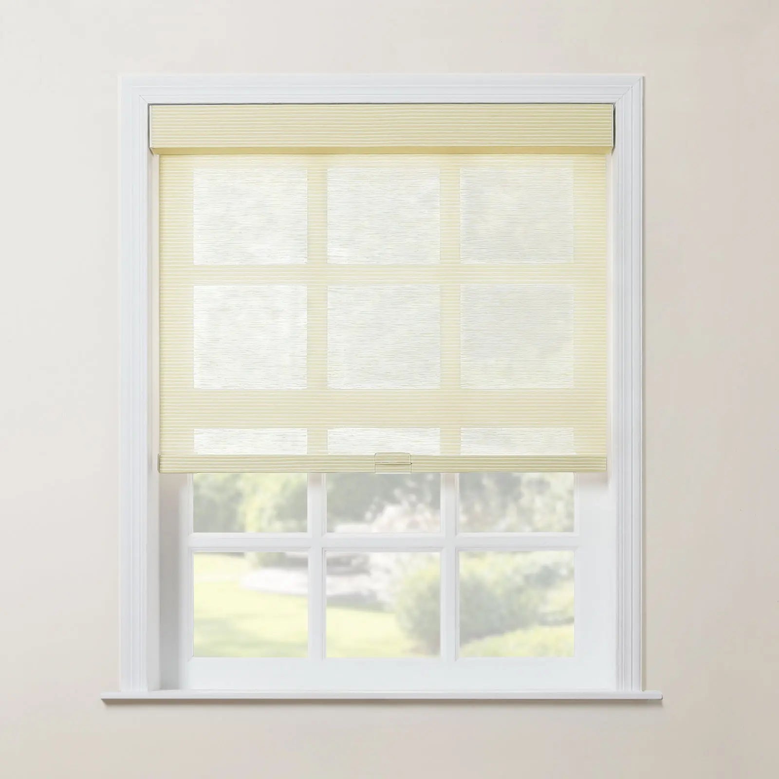Rae Natural Jute Woven Wood Roller Shades Cordless - Eco-Friendly Window Coverings for Living Room, Bedroom & Home Decor