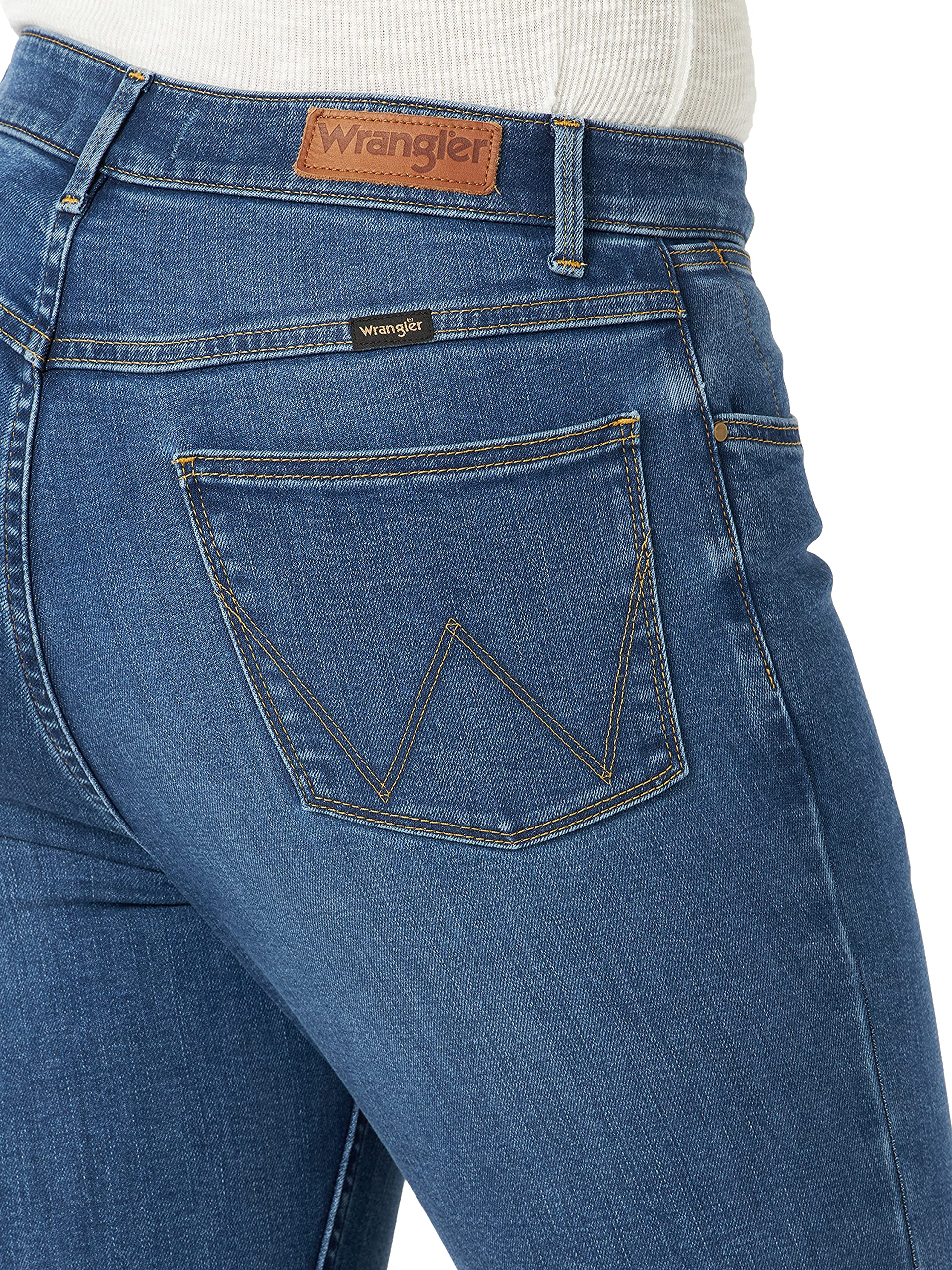 Wrangler Women's High Rise Unforgettable Skinny Jeans - Stretch Denim Pants for Casual Wear & Everyday Comfort | Perfect for Work, Date Night & Weekend Outfits