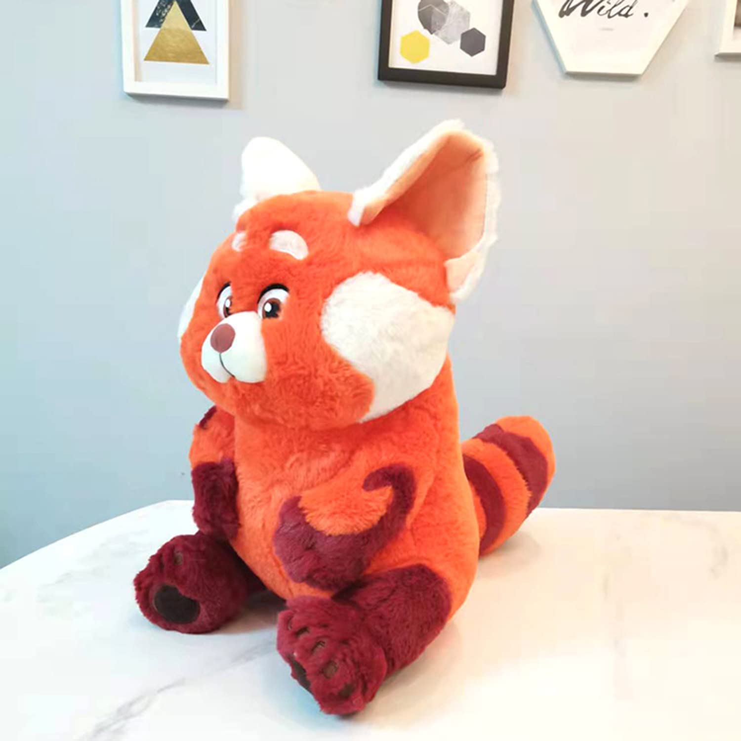 **Soft Red Plush Panda Toy - Cute Stuffed Animal Pillow for Kids, Birthday Gifts & Party Favors | Perfect for Christmas, Valentine's Day & Home Decor**