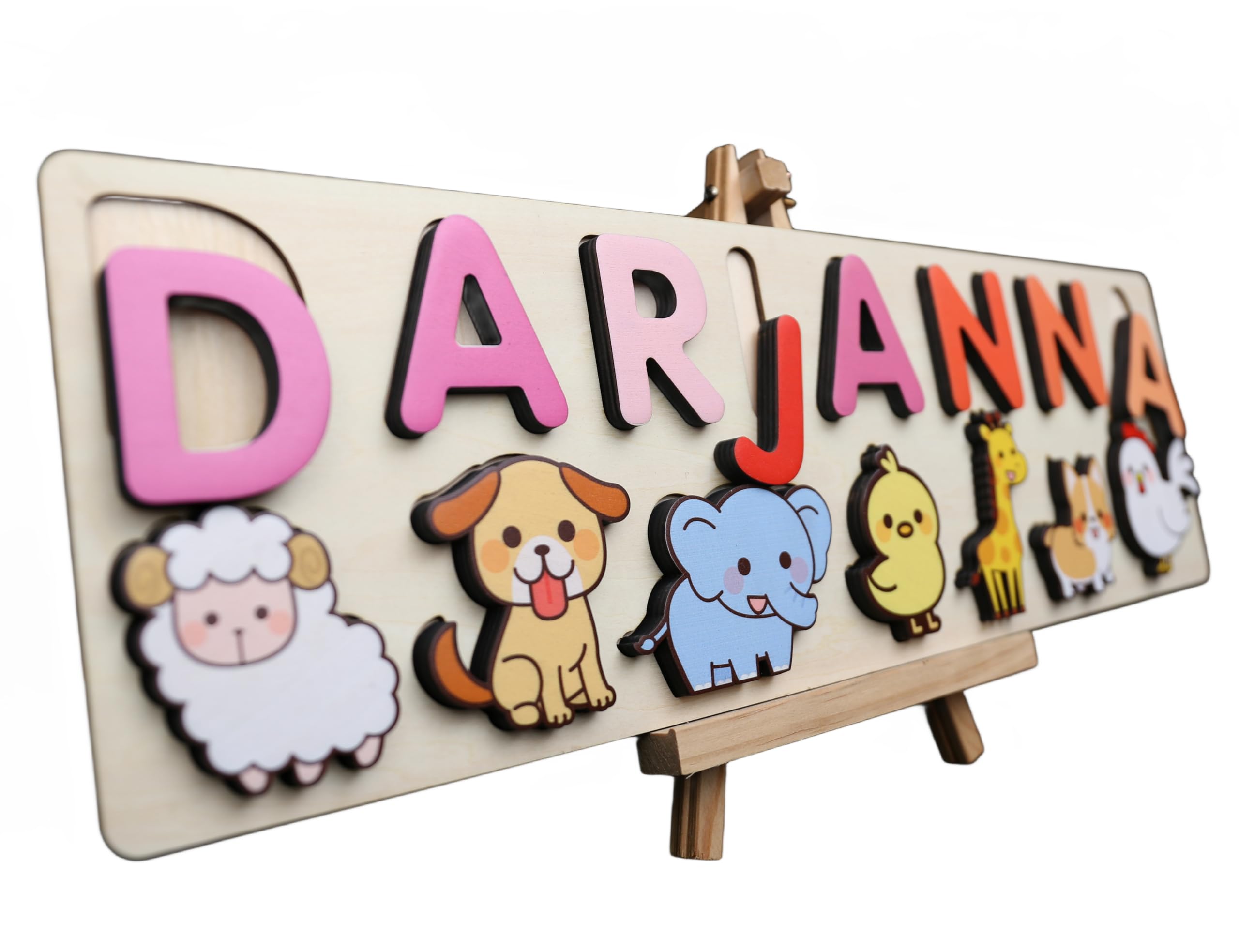 Customized Wooden Name Puzzles for Kids - Handmade Personalized Baby & Toddler Learning Toys - Unique Birthday Gifts for Boys & Girls - Perfect for Early Education, Nursery Decor, and Baby Shower Gifts