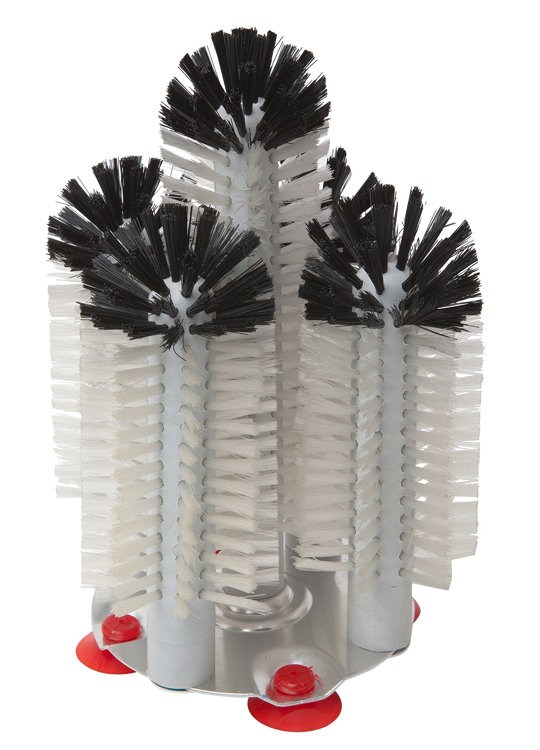 Beaumont 5 Brush Glass Washer with Raised Center - Professional Glass Cleaning Kit for Windows, Mirrors & Showers - Perfect for Home, Office & Commercial Use