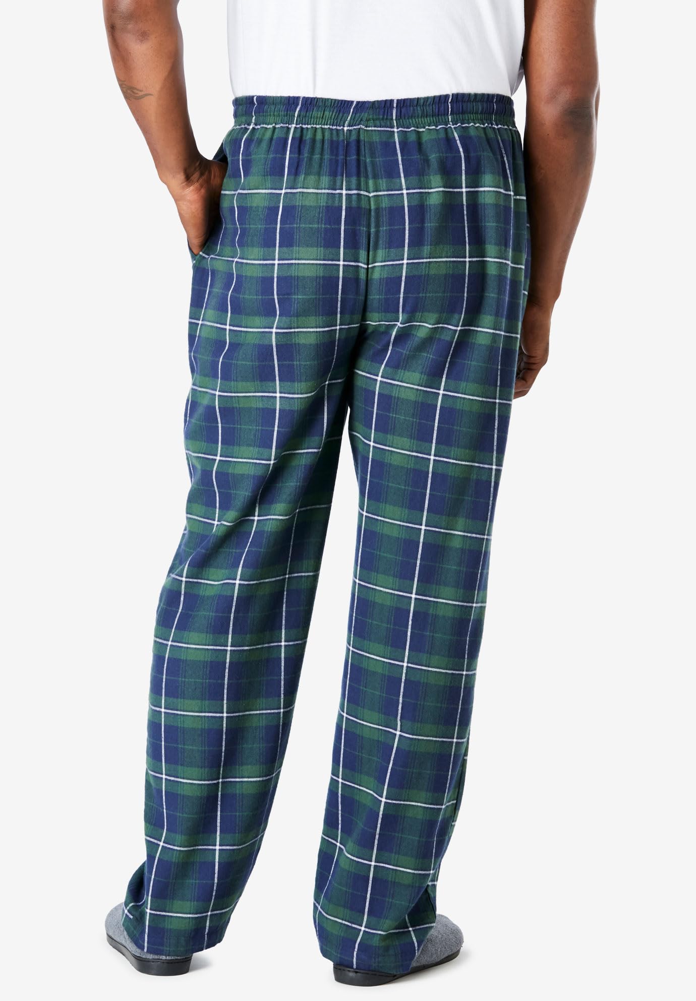 KingSize Men's Big & Tall Flannel Plaid Pajama Pants - Soft & Comfortable Sleepwear for Winter Nights, Lounging at Home, and Cozy Weekends