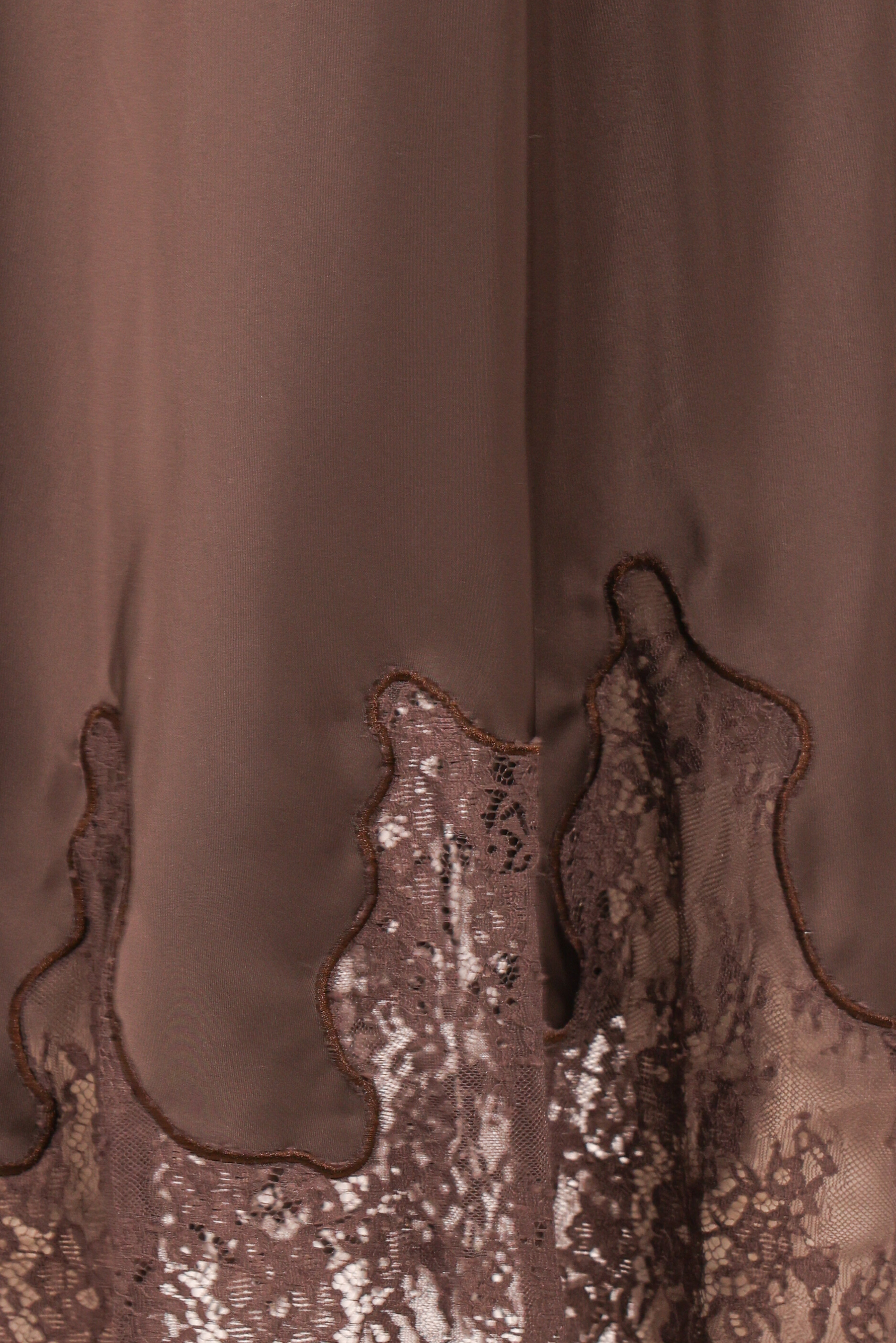 Stylish Alira Lace Trim Midi Skirt in Brown - Perfect for Casual Outings, Date Nights & Summer Fashion