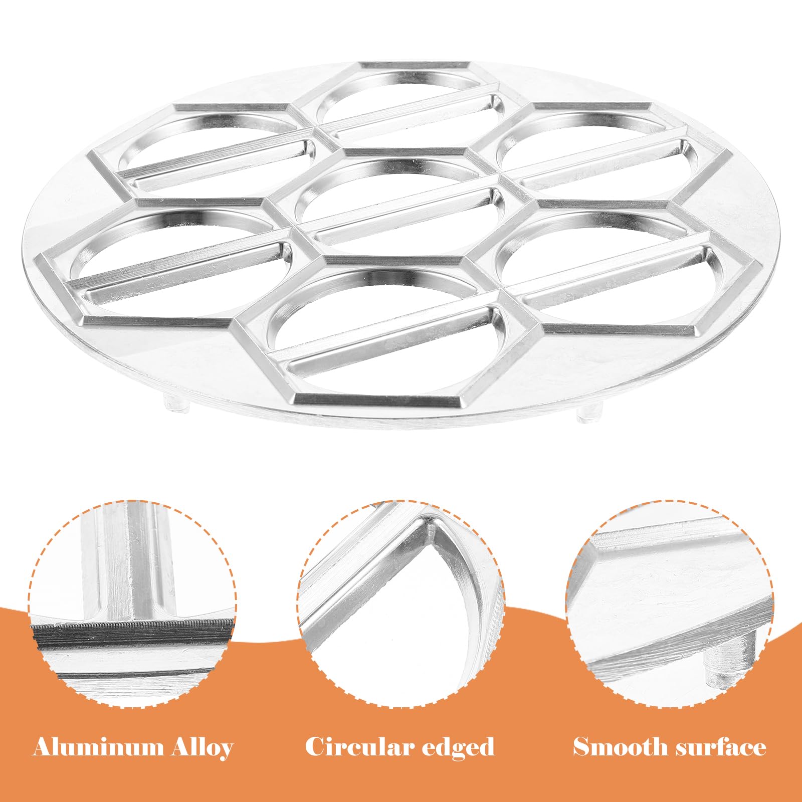 Hemoton 14-Hole Russian Pelmeni Maker & Dumpling Mold - Food Grade Aluminum Safe Ravioli Cutter for Homemade Dumplings - Perfect for Italian Ravioli, Russian Pelmeni & Asian Dumpling Making
