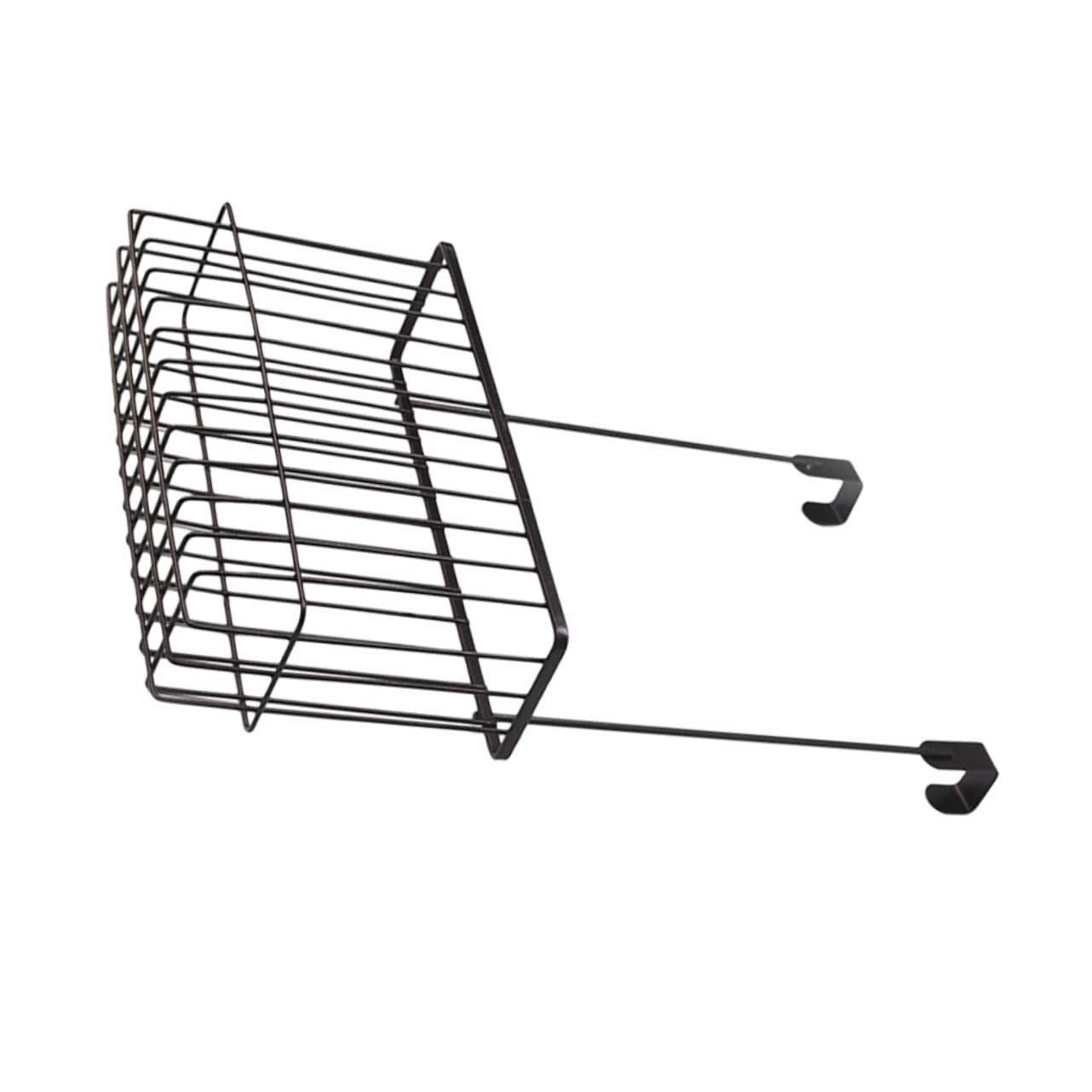Over The Cabinet Door Organizer - Heavy Duty Carbon Steel Hanging Storage Basket for Kitchen & Bathroom - No Drill Installation - Perfect for Organizing Bakeware, Spices, and Cleaning Supplies - Space Saving Solution for Small Homes and Apartments