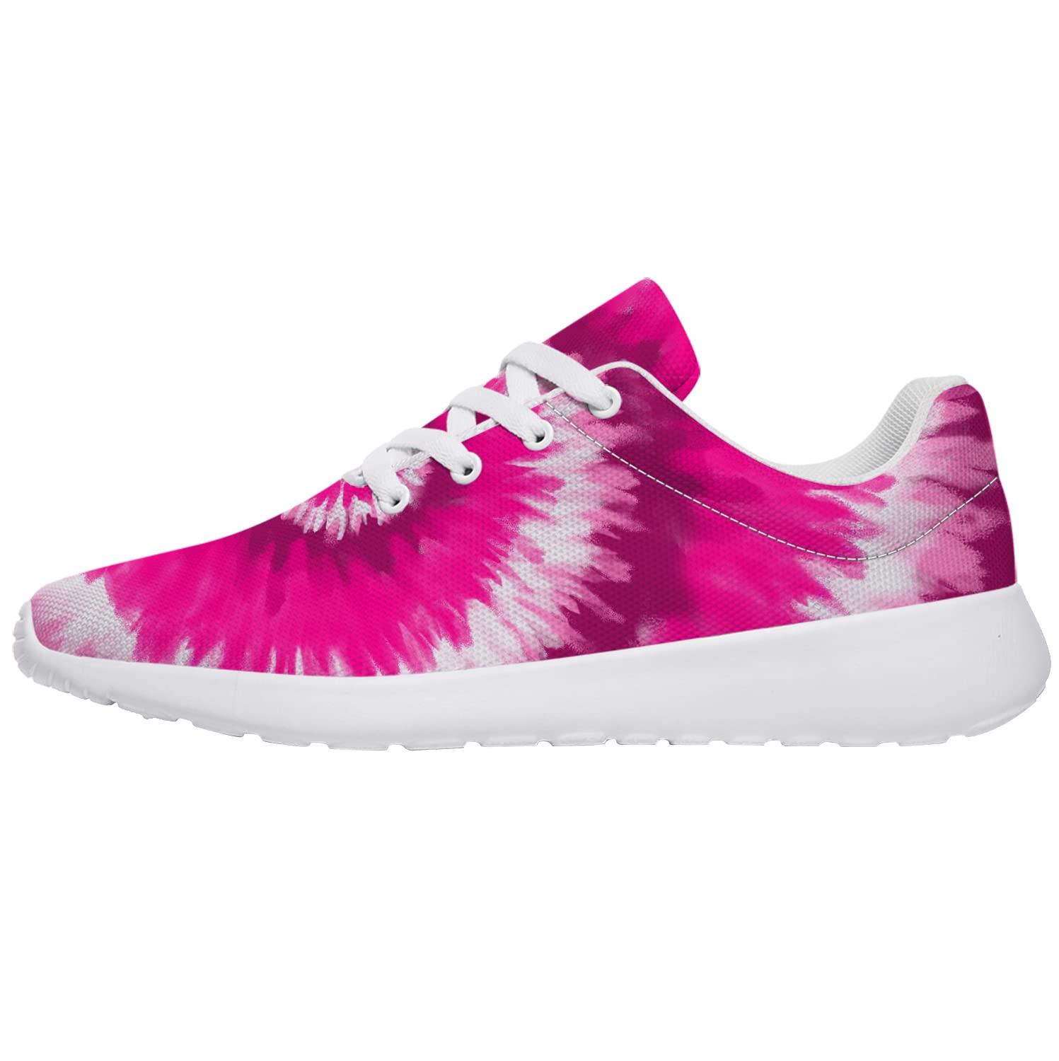 **Women's Pink Swirl Tie-Dye Running Shoes - 3D Print Athletic Sneakers for Women & Girls - US Size 11.5 (Men) - Perfect for Jogging, Gym Workouts & Casual Wear**