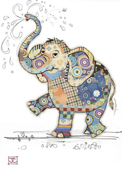 Bug Art Greeting Card - Kooks Eddie Elephant Design | Perfect for Birthdays, Thank You Notes & Special Occasions