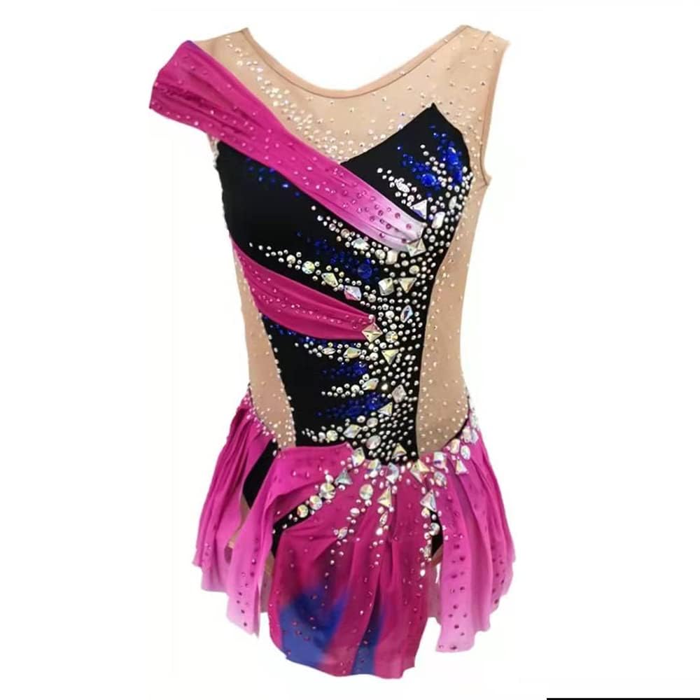 LIUHUO Rhythmic Gymnastics Leotard for Girls & Women - Competition Dance Costume with Stretchy Fabric | Perfect for Ballet, Gymnastics Performances & Dance Recitals