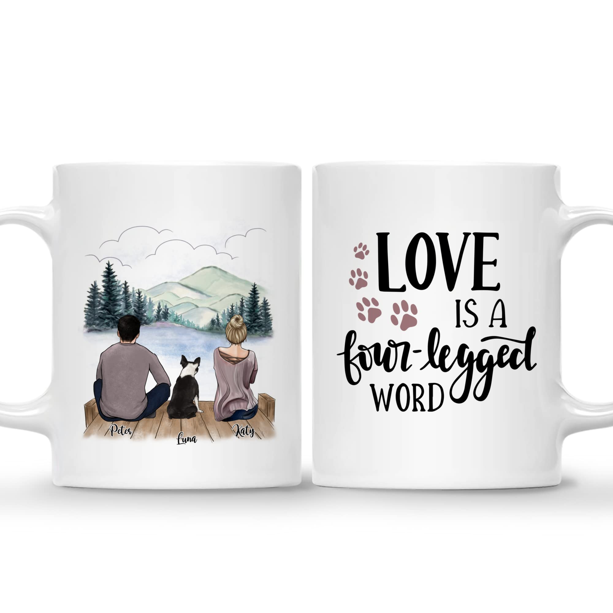 Custom Personalized Dog Mug for Dog Lovers - 11oz & 15oz Ceramic Coffee Cup with Dog Breeds & Sayings - Perfect Gift for Dog Dad, Couples & Pet Owners - Ideal for Coffee, Tea & Hot Drinks at Home or Office