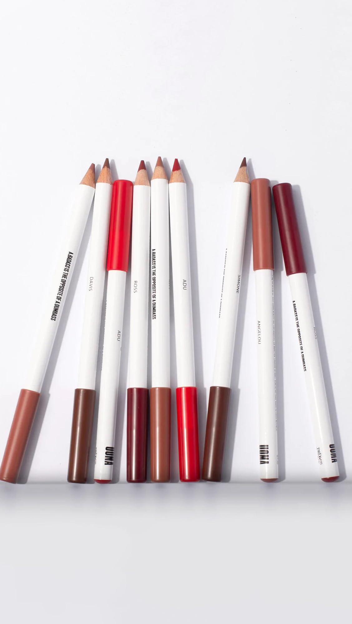 UOMA Beauty Badass Matte Lip Liner - Long Lasting Waterproof Lip Pencil for Women (Davis) - Perfect for Everyday Wear, Night Out & Special Occasions