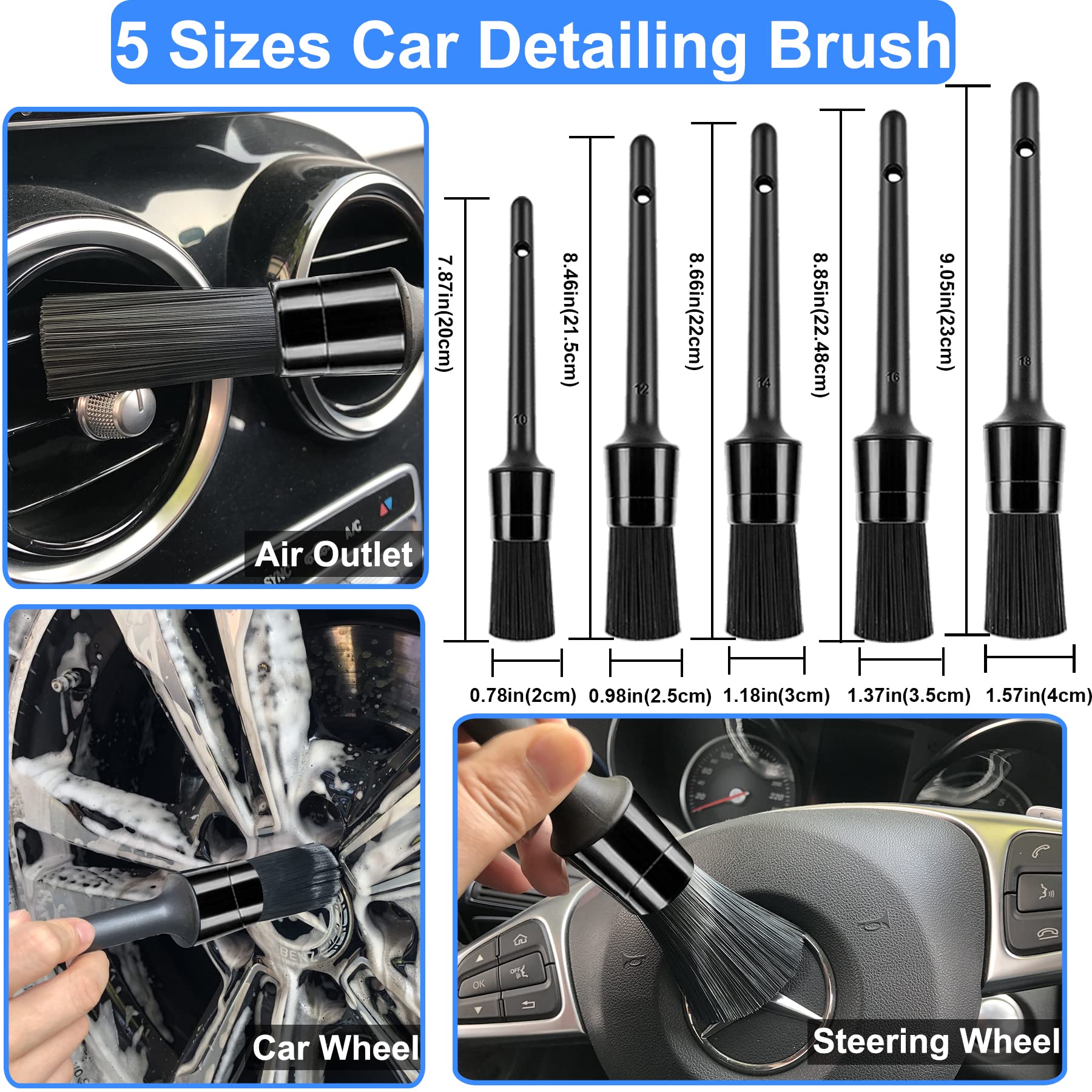 27Pcs Car Wash Cleaning Kit with Foam Gun - Auto Detailing Supplies & Tools Set with Wheel Drill Brush - Car Polishing Kit for Interior & Exterior - Perfect for DIY Car Washing, Detailing and Maintenance