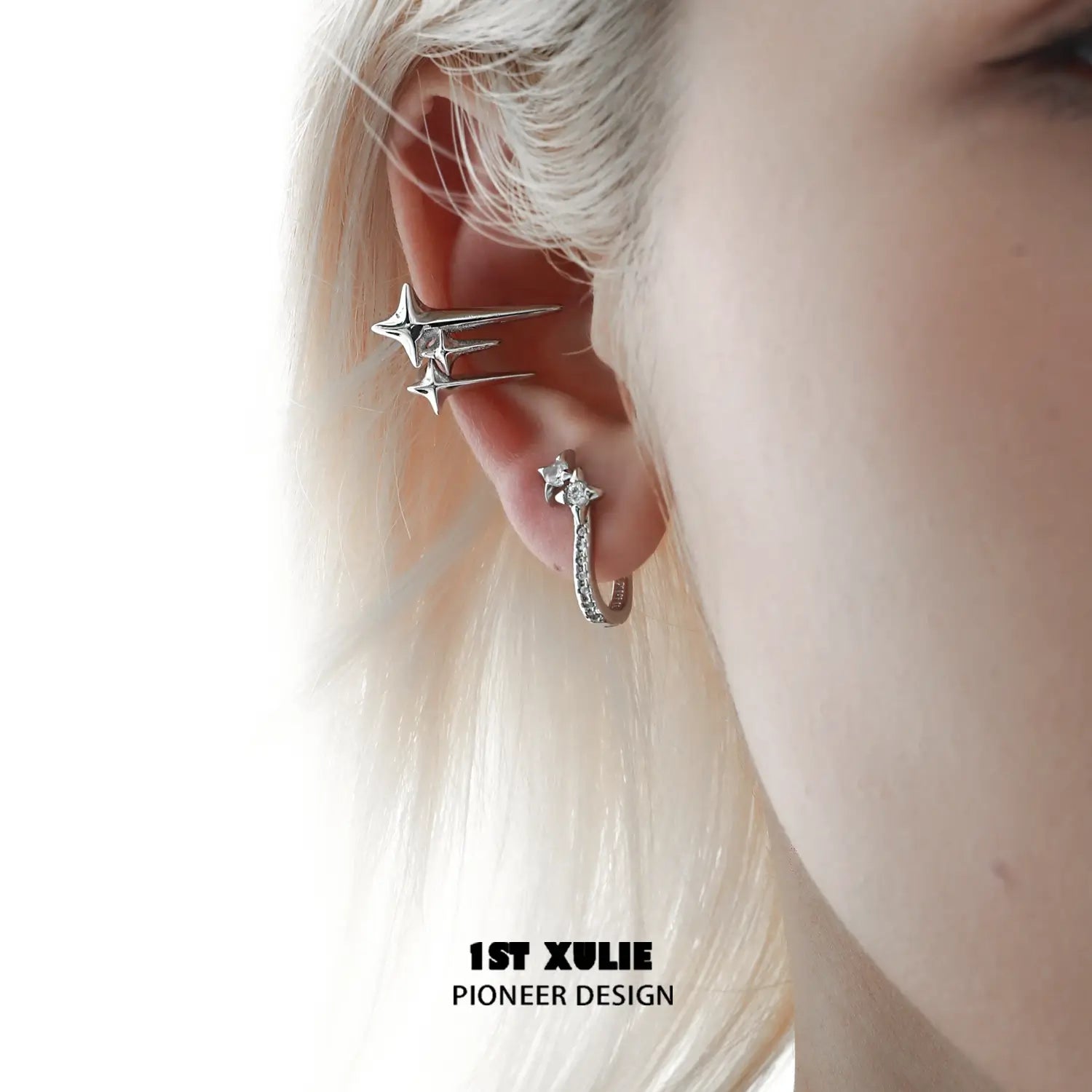 Silver Angel S925 Sterling Silver Star Stud Earrings for Women - Hypoallergenic Fashion Jewelry Gift for Birthday, Christmas & Everyday Wear
