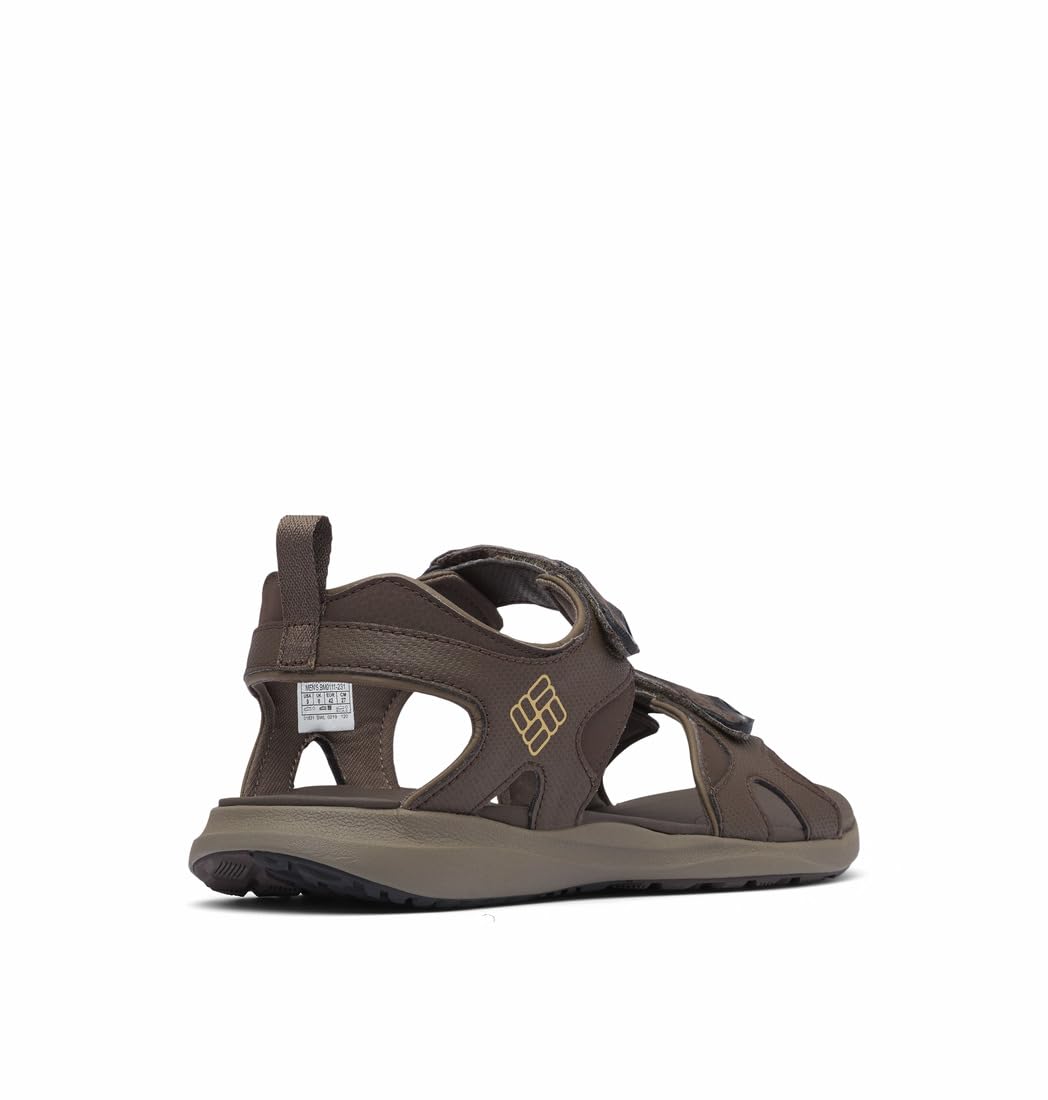 Columbia Men's 2 Strap Comfortable Outdoor Sandals - Black/Ti Grey Steel - Size 15 US - Perfect for Hiking, Beach & Summer Adventures