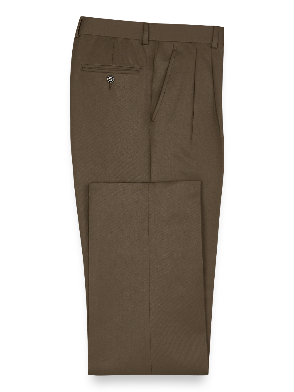 Breathable Solid Microfiber Pleated Pants for Women - Cocoa Brown | Comfortable Office & Casual Wear