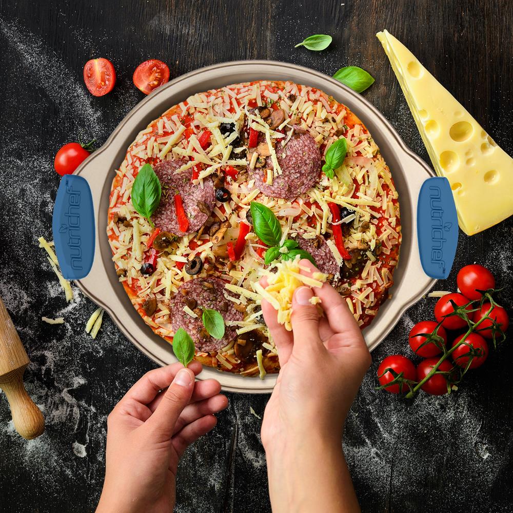 Non-Stick Kitchen Oven Baking Pans Set - 3 Piece Cookie Sheet, Pizza Pan & Cake Pan for Baking, Roasting & Cooking | Perfect for Home, Restaurant & Commercial Use