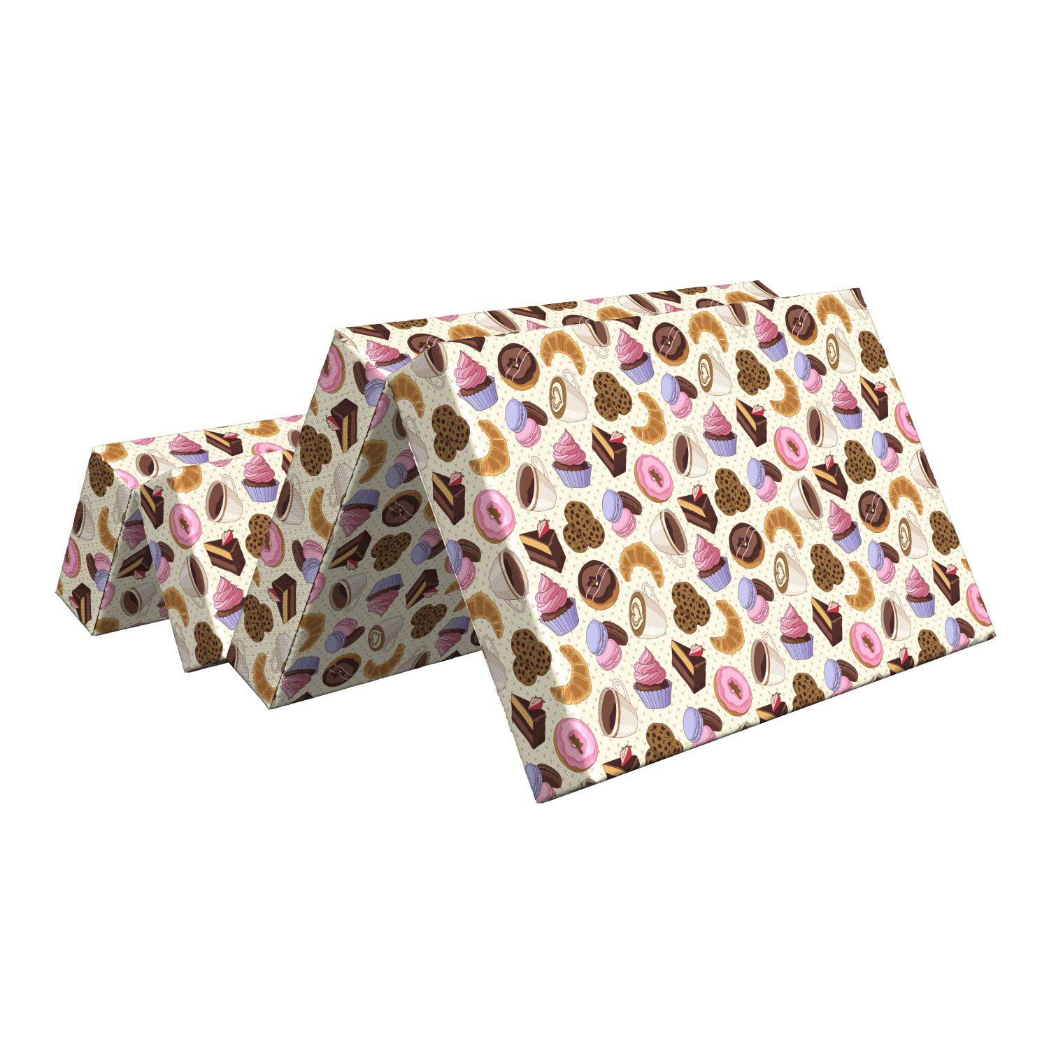 Ambesonne Colorful Foldable Mattress - 74.8