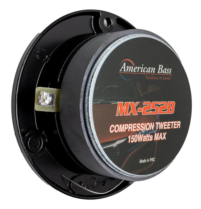 American Bass MX 252T Super Tweeter - 125 Watts RMS High Power Car Audio Speaker for Crystal Clear Sound | Perfect for Car Stereo Upgrades & Custom Audio Systems