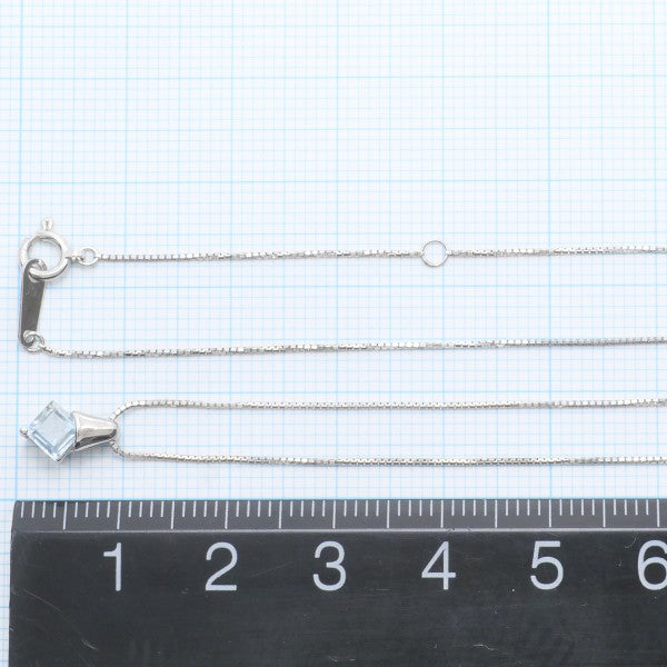 18K White Gold Aquamarine Necklace for Women - Elegant Birthstone Jewelry Gift for Anniversary, Valentine's Day & Special Occasions