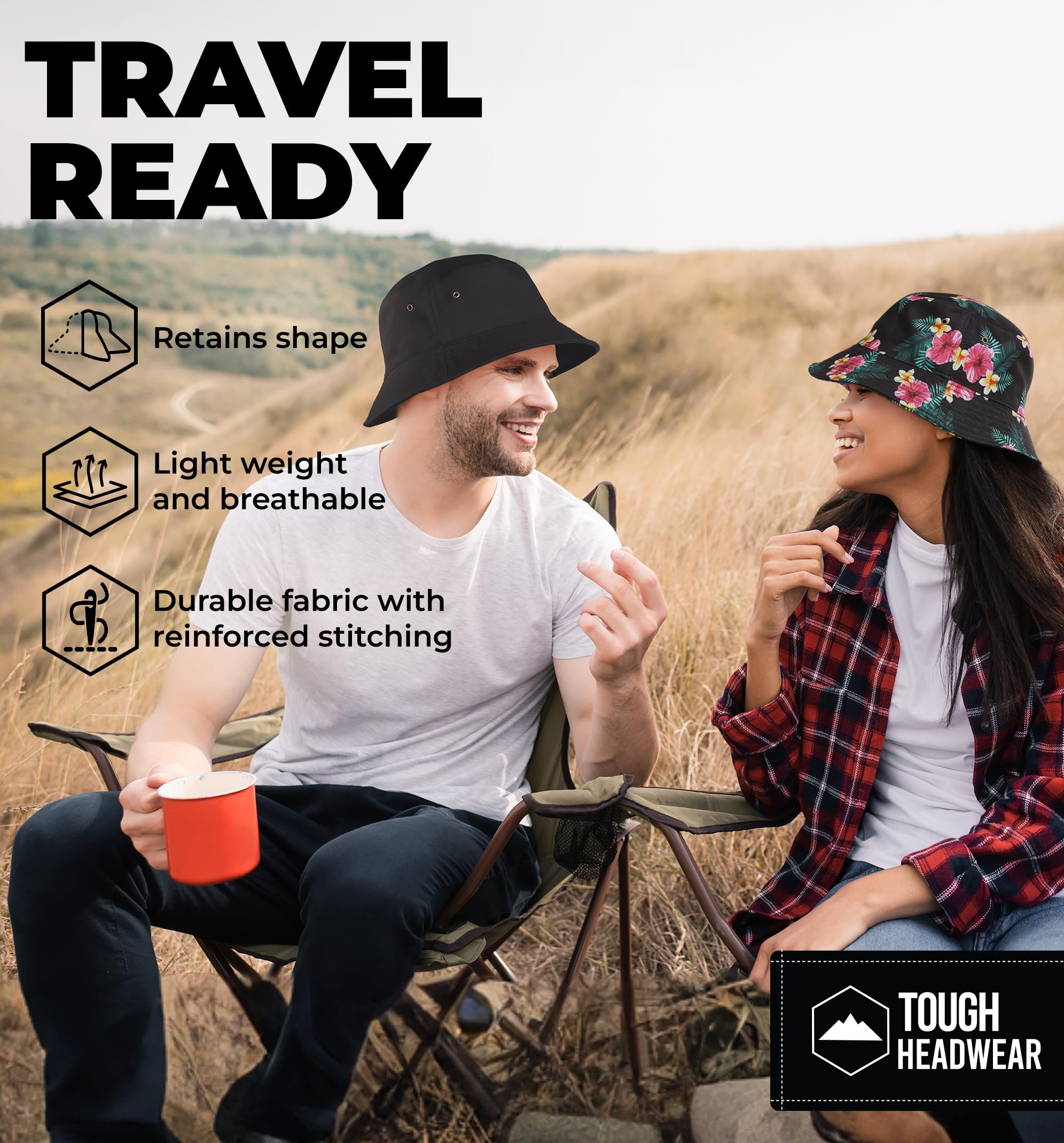 Stylish Summer Bucket Hat for Women & Men - UV Protection Fisherman Sun Hat - Breathable Beach Hats for Outdoor Activities - Perfect for Beach, Hiking, Travel and Sun Protection