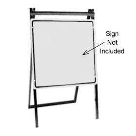 Metal A-Frame Sign Holder - Freestanding Outdoor Advertising Stand for Sidewalk Sales, Restaurants & Retail Stores - Rustproof Aluminum Base (Sign Not Included)