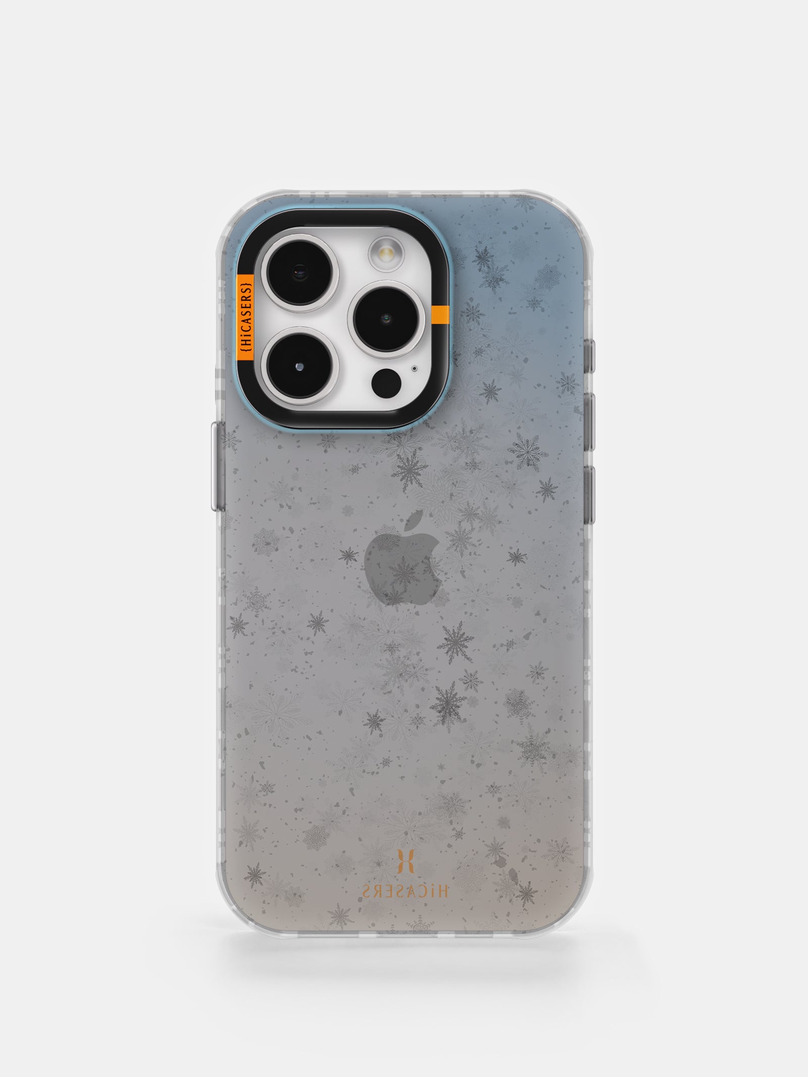 Iridescent Snowflake Pattern Phone Case - Light Grey | Trendy Protective Cover for iPhone & Samsung | Perfect for Winter & Holiday Gifts