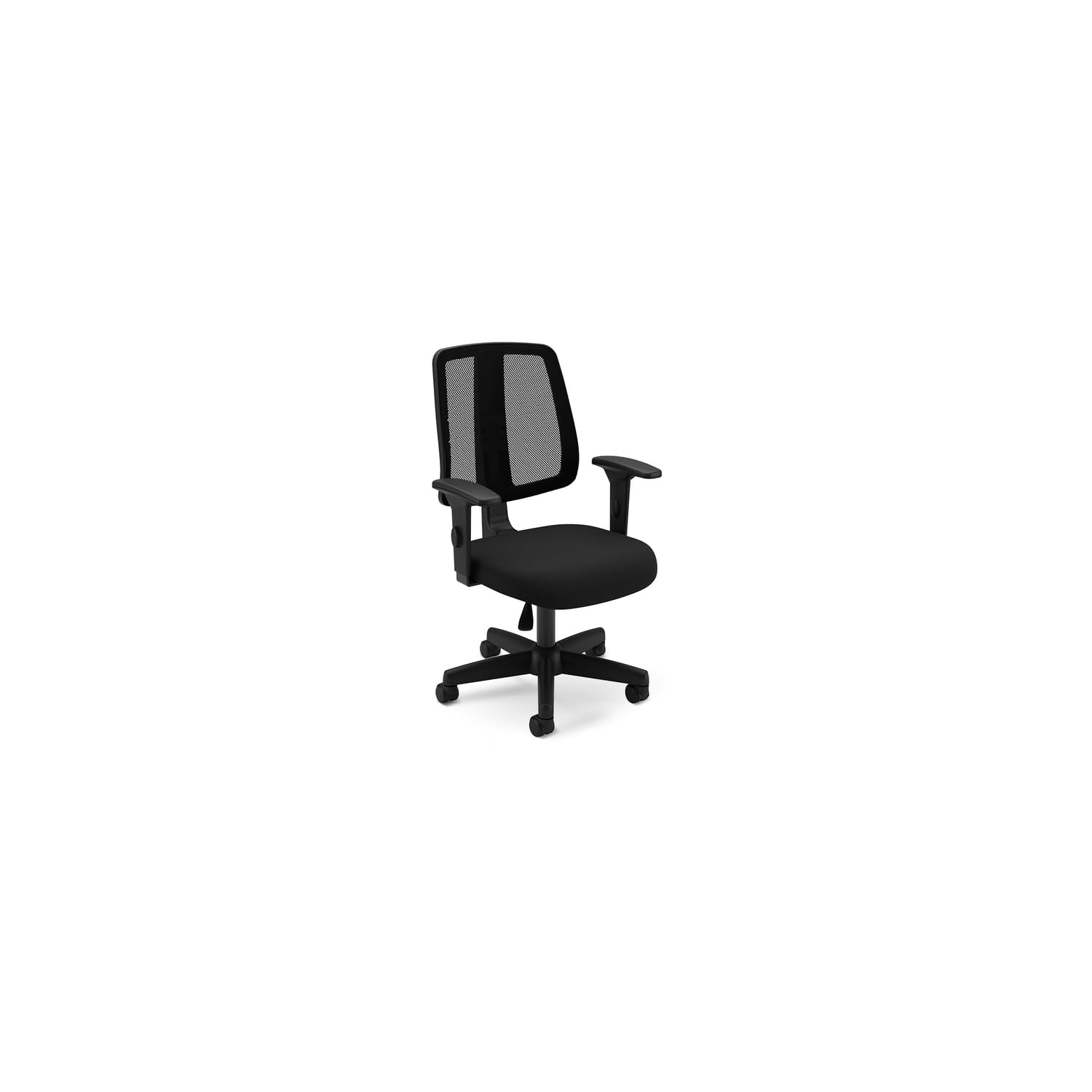 Ergonomic Mid-Back Flip Light Office Chair - Breathable Mesh & Fabric Computer Desk Chair with Lumbar Support - Adjustable Height & Arms with Tilt Lock - Perfect for Home Office, Gaming & Workspaces