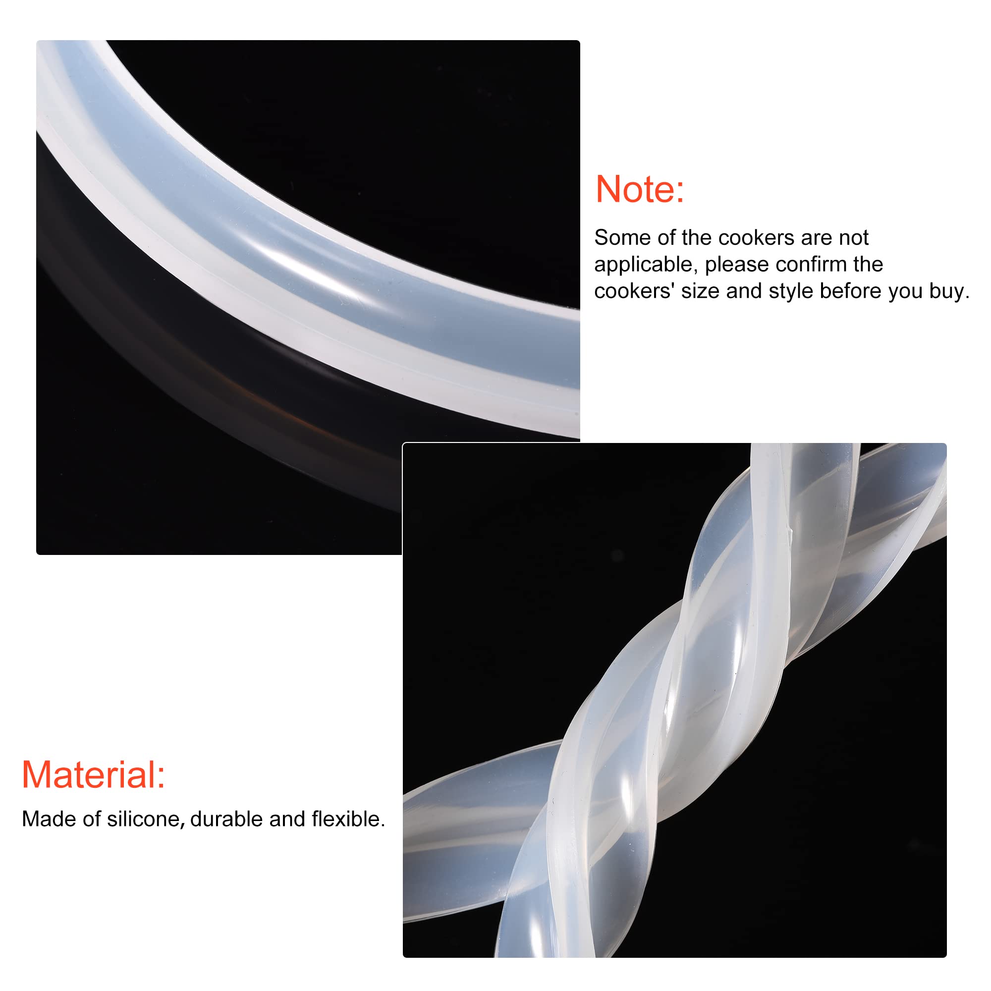 MECCANIXITY 32x34cm Silicone Sealing Ring Gasket Replacement for Cooker - Durable, Heat-Resistant Accessory for Pressure Cookers, Rice Cookers, and Slow Cookers
