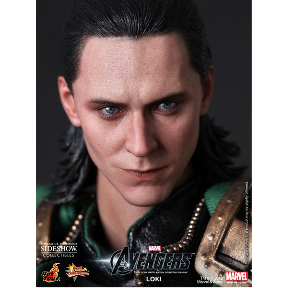 Hot Toys The Avengers Movie Masterpiece 1/6 Scale Loki Action Figure 32 cm - Collectible Marvel Superhero Figurine for Display & Cosplay Enthusiasts