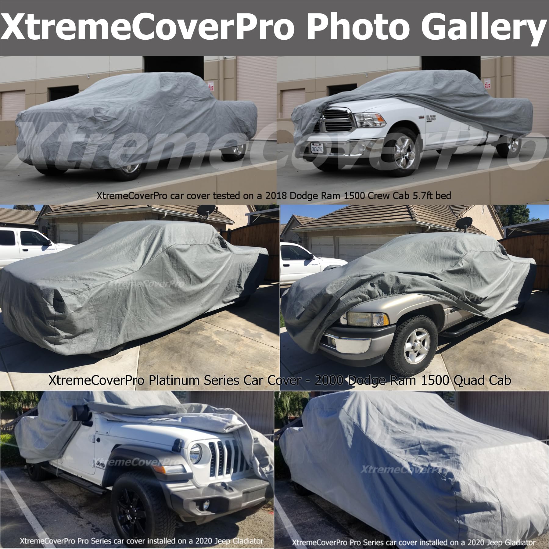 XTREMECOVERPRO Platinum Series Grey Truck Cover for 2019-2025 Chevy Colorado EXT Cab 6ft Bed - Waterproof, UV Protection, All-Weather Car Cover for Outdoor Parking & Vehicle Protection