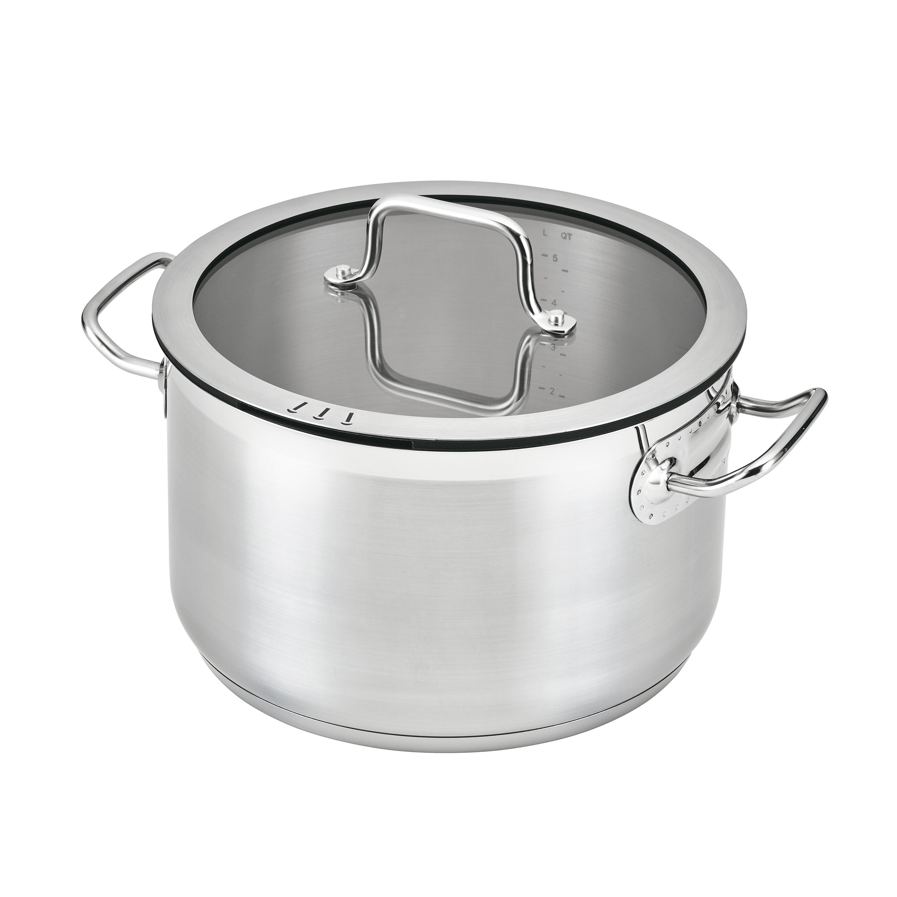 BergHOFF Essentials 7-Piece Downdraft 18/10 Stainless Steel Cookware Set - Premium Kitchen Cookware for Induction, Gas & Electric Stoves - Perfect for Sautéing, Boiling & Frying