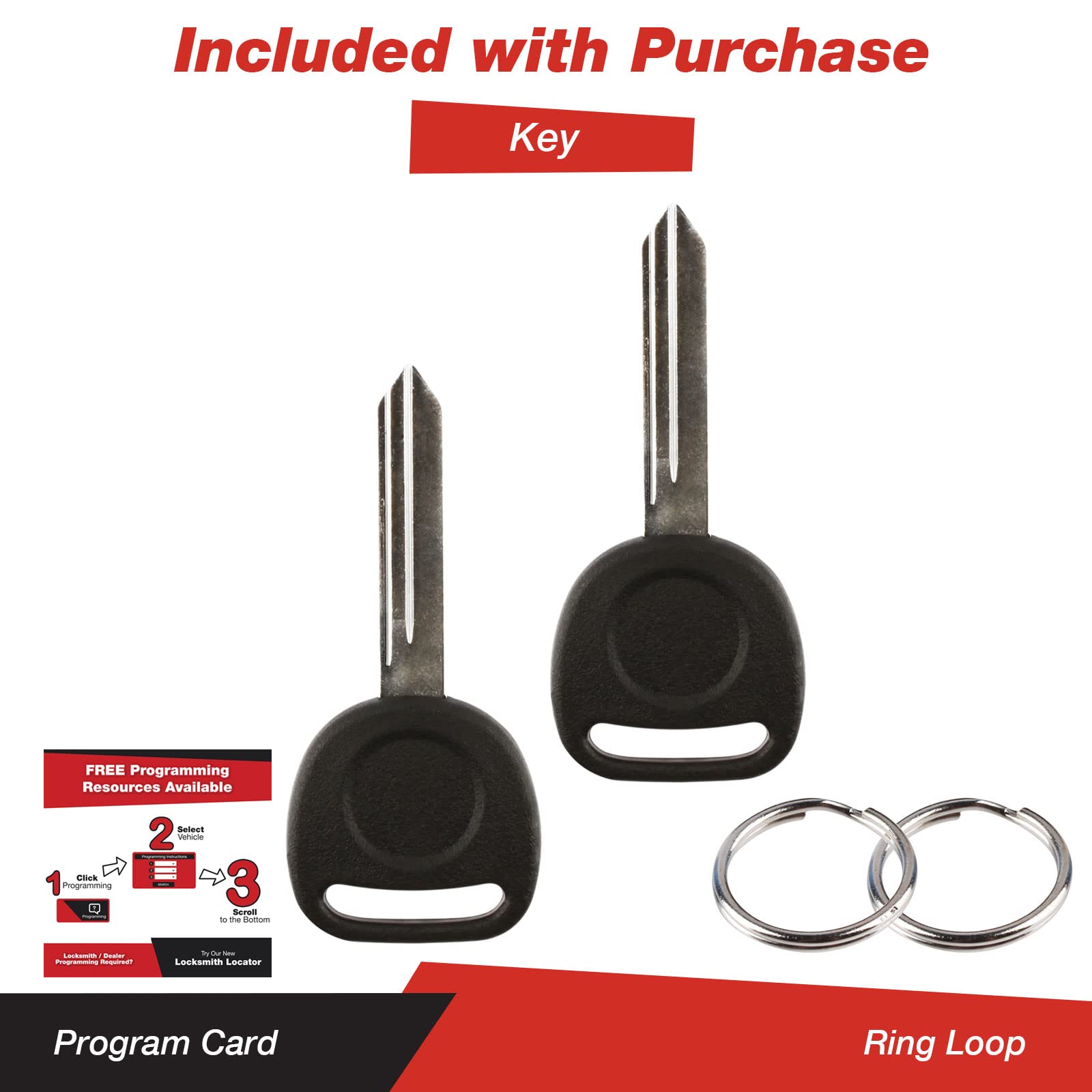 Keyless Entry Remote Car Key Fob Replacement for Chevy Trailblazer & GMC Envoy (2-Pack) - Easy Programming, Durable Design | Perfect for Spare Keys, Vehicle Access & Key Replacement Needs