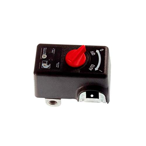 A21107 AB-9063158 Automatic Push Button Air Compressor Pressure Switch - Black | Heavy Duty Replacement for Industrial & Home Workshop Air Tools