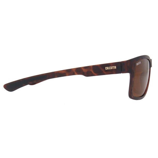 Calcutta Marsh Grass Sunglasses - Matte Tortoise Frame with Brown Lens - Polarized UV Protection for Outdoor Activities, Fishing, and Beach