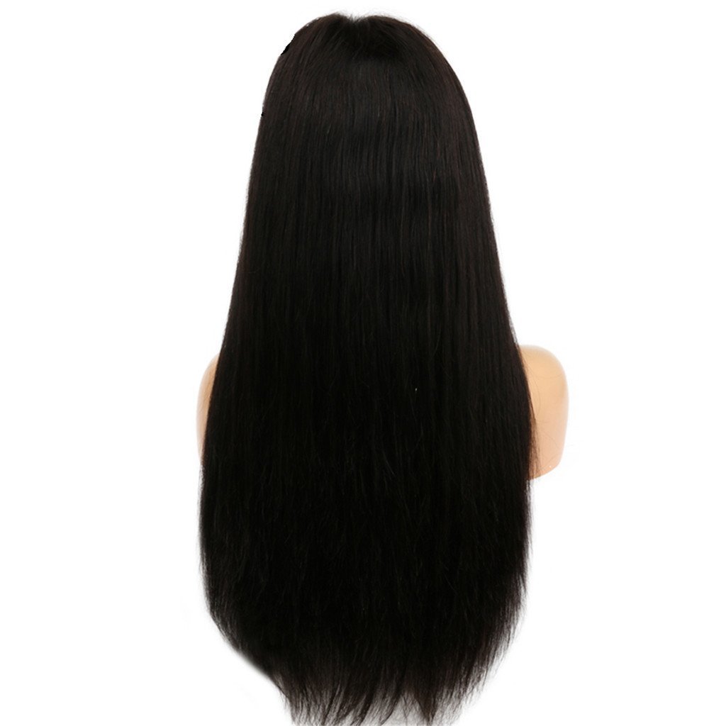 18 Inch Transparent Lace Front Wig - Brazilian Virgin Human Hair Straight Wig with Baby Hair for Women | Natural Color, Breathable & Undetectable | Perfect for Daily Wear, Cosplay & Special Occasions