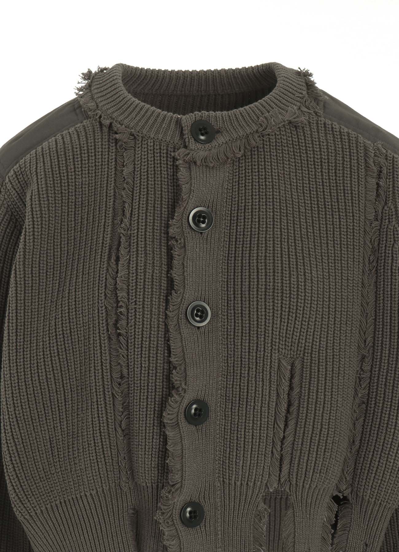 Distressed Cotton Crewneck Knit Cardigan for Women - Soft & Cozy Long Sleeve Open Front Sweater | Perfect for Fall Layering, Casual Outfits & Coffee Dates