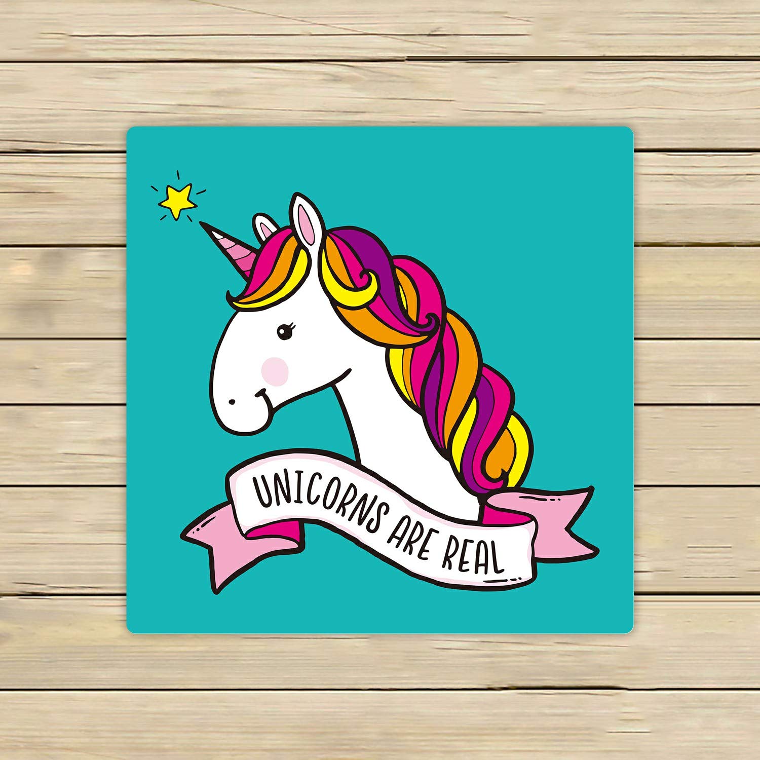 ECZJNT Quirky Cartoon Unicorns with Rainbow Manes & Tails - Soft 13x13 Inch Beach Bath Towel for Shower, Home, Outdoor & Travel - Perfect for Pool, Gym, Spa, and Kids' Bath Time