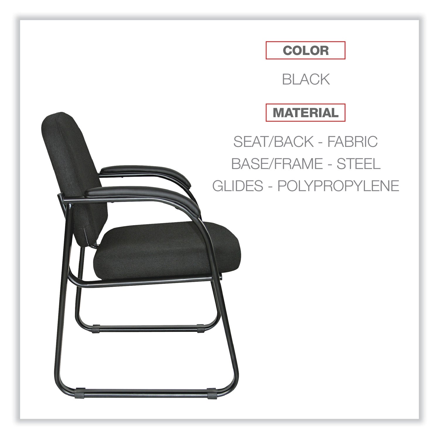 Alera Genaro Series Fabric Half Back Guest Chair - 25