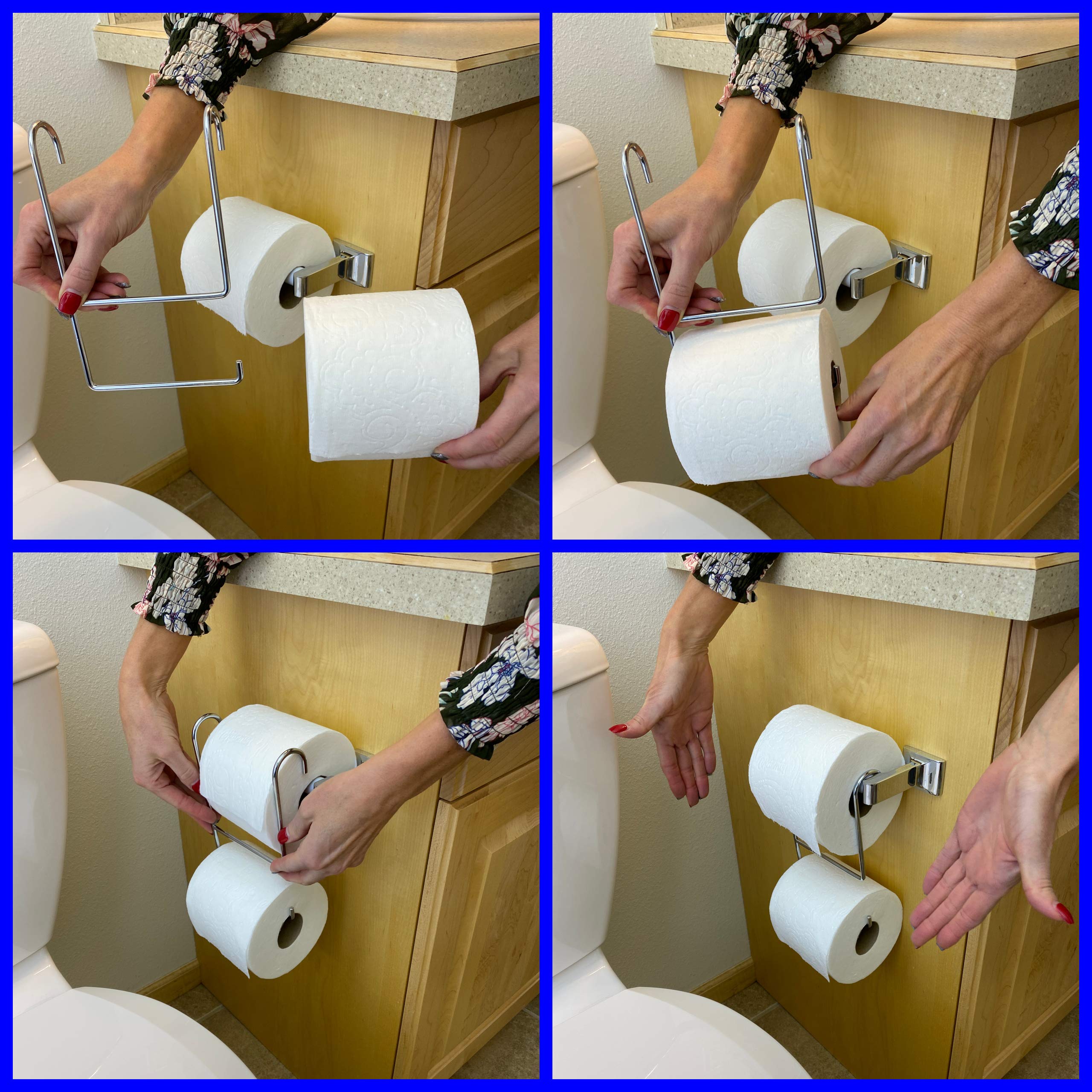TP Pal - Extra Toilet Paper Roll Holder, Chrome Finish - Perfect for Bathroom Organization & Space Saving in Homes, Offices, and RVs