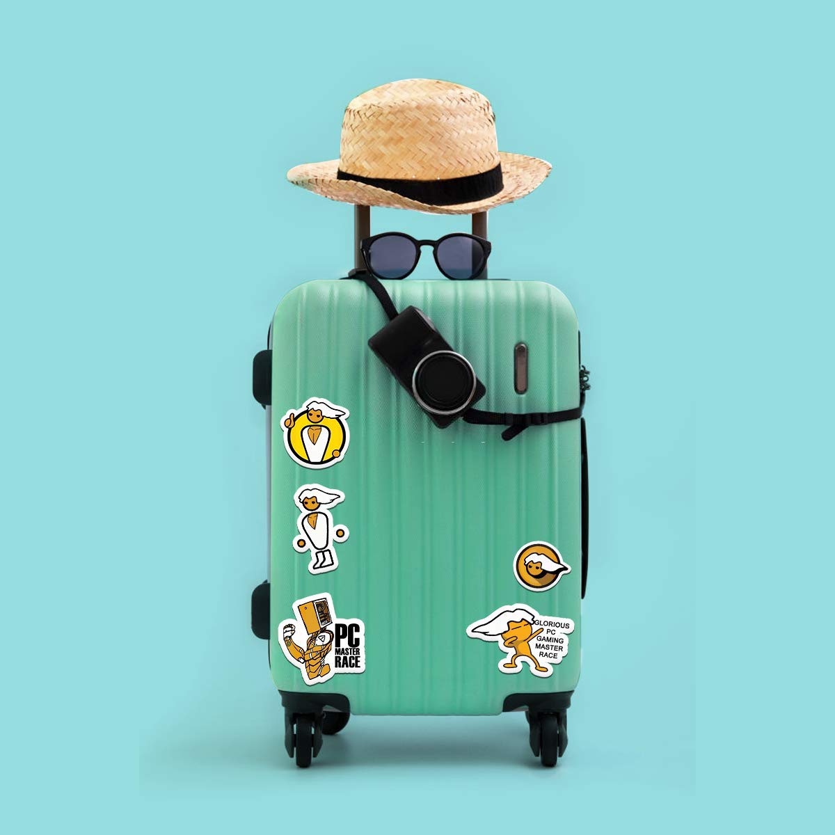 20 PCS PCMR Aesthetic Vinyl Stickers - Colorful Waterproof Decals for Water Bottles, Laptops, Scrapbooking, Luggage, Skateboards & Guitars | Perfect for DIY Crafts, School Supplies & Personalizing Your Devices