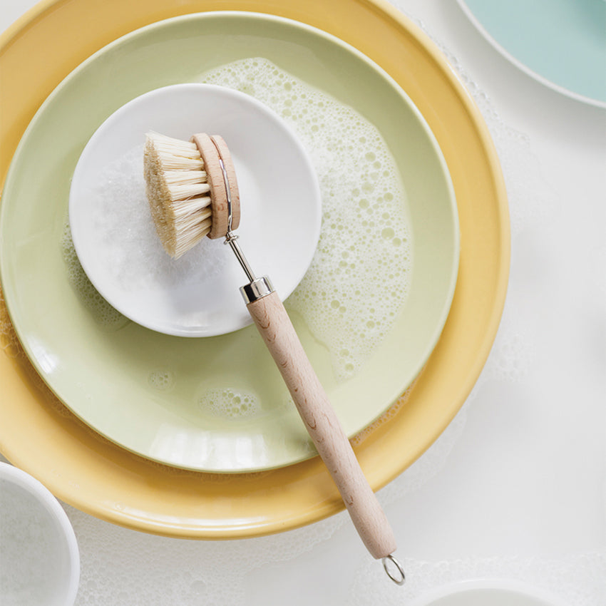 Fox Run Natural Dish Brush - Eco-Friendly Cleaning Brush for Kitchen, Dishes, Pots & Pans | Perfect for Hand Washing, Scrubbing & Sustainable Living